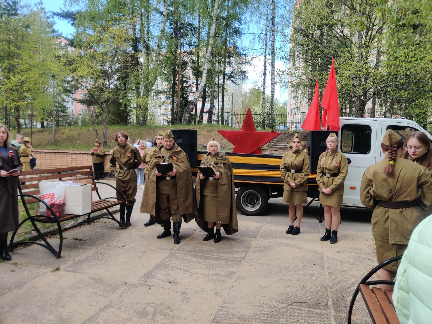 Красноармейск, Пушкинский, песни Победы, двор Победы, День Победы