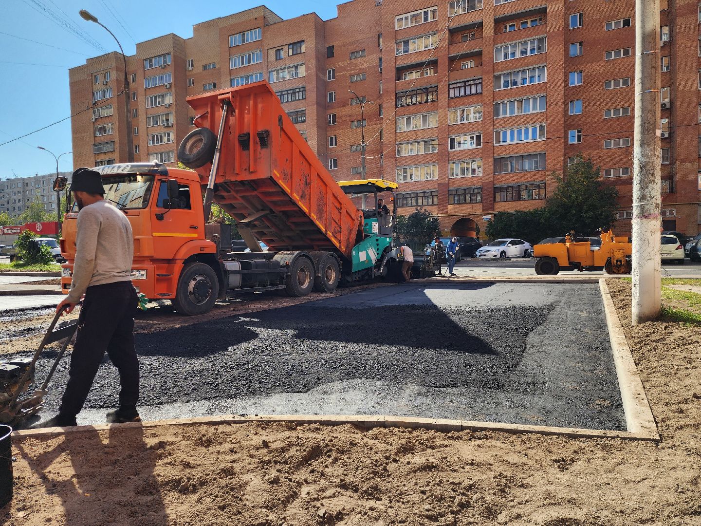 раменское, благоустройство, ремонт дорожного покрытия во дворах, дергаевская 30-32,