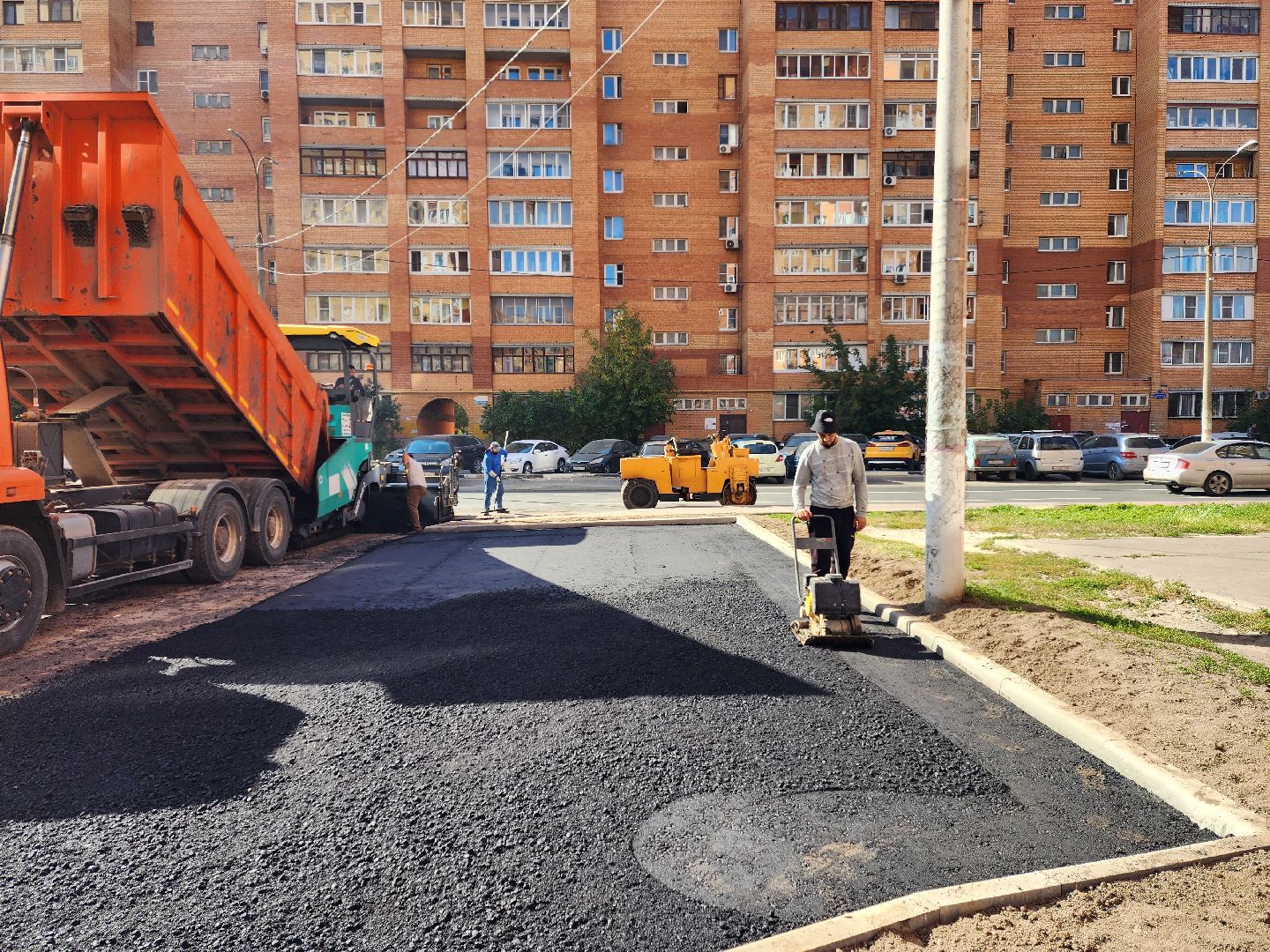 раменское, благоустройство, ремонт дорожного покрытия во дворах, дергаевская 30-32,
