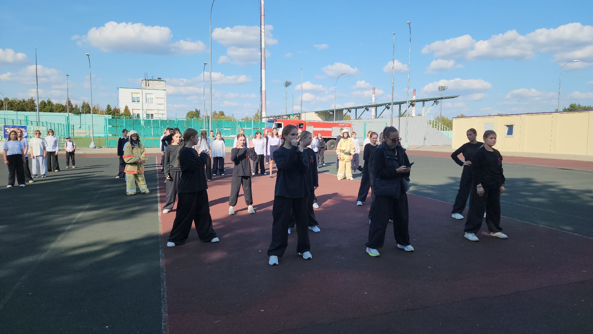 кашира, мчс, юбилей, пожнадзор, пожарные, флешмоб, дети, танцы,