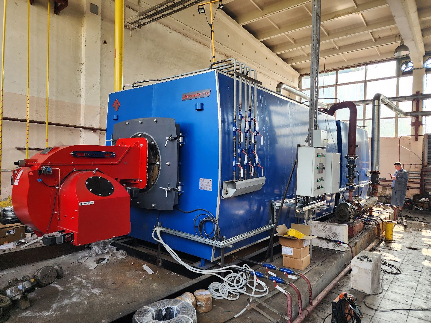 чехов, поселок мещерское, котельная 5, пробная топка, испытания оборудования, тесты, подготовка к отопительному сезону, отопление, теплоснабжение, горячее водоснабжение,жилые дома, социальные объекты, модернизация котельной, замена оборудования,проверка всех систем,