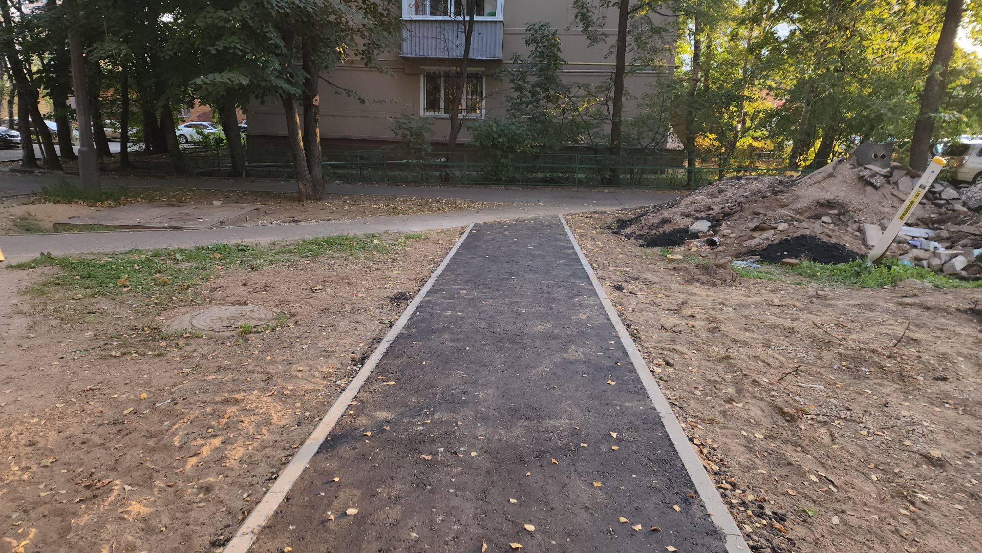 пушкино, асфальтирование дворов, дорожка, двор асфальт, удобство, благоустройство, жители, безопасное движение,