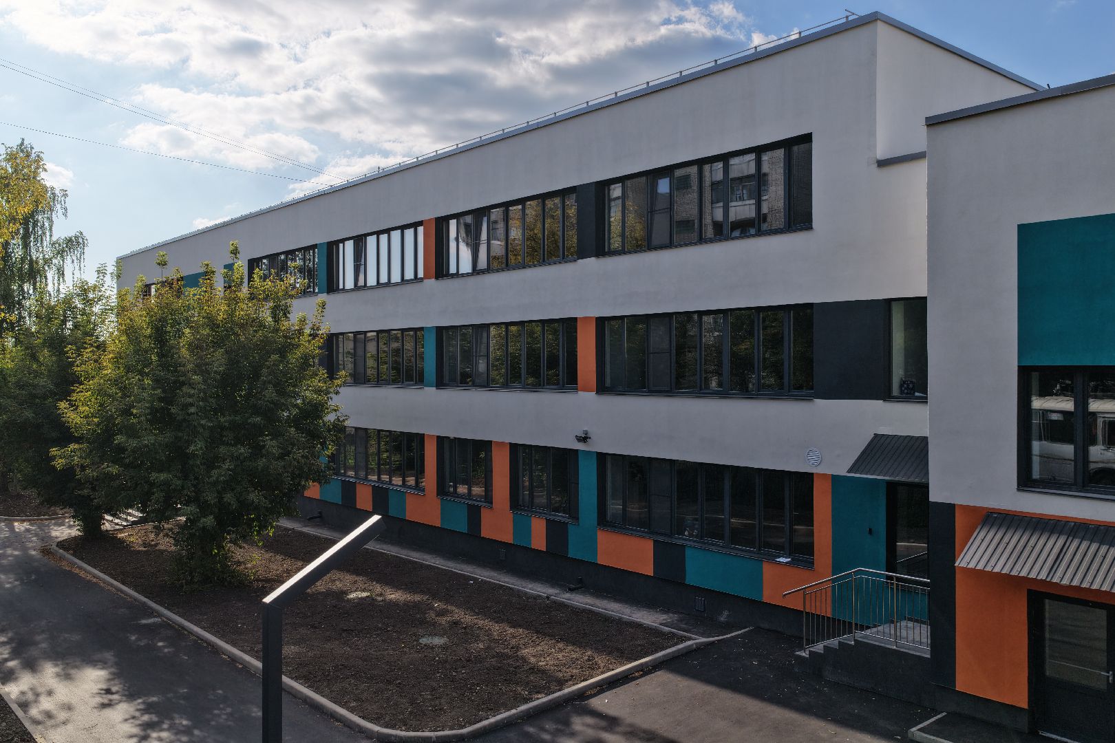 видео с коптера, школа 2 в серпухове, капремонт школы 2 в серпухове,