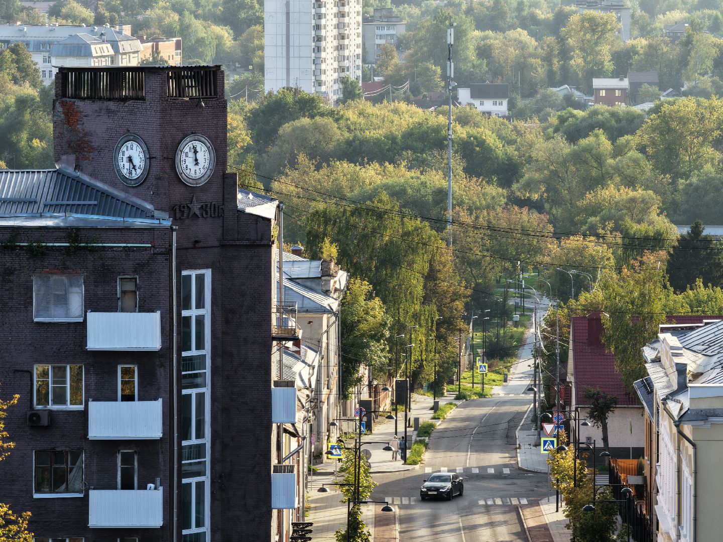 видео с коптера, благоустройство улиц в серпухове,