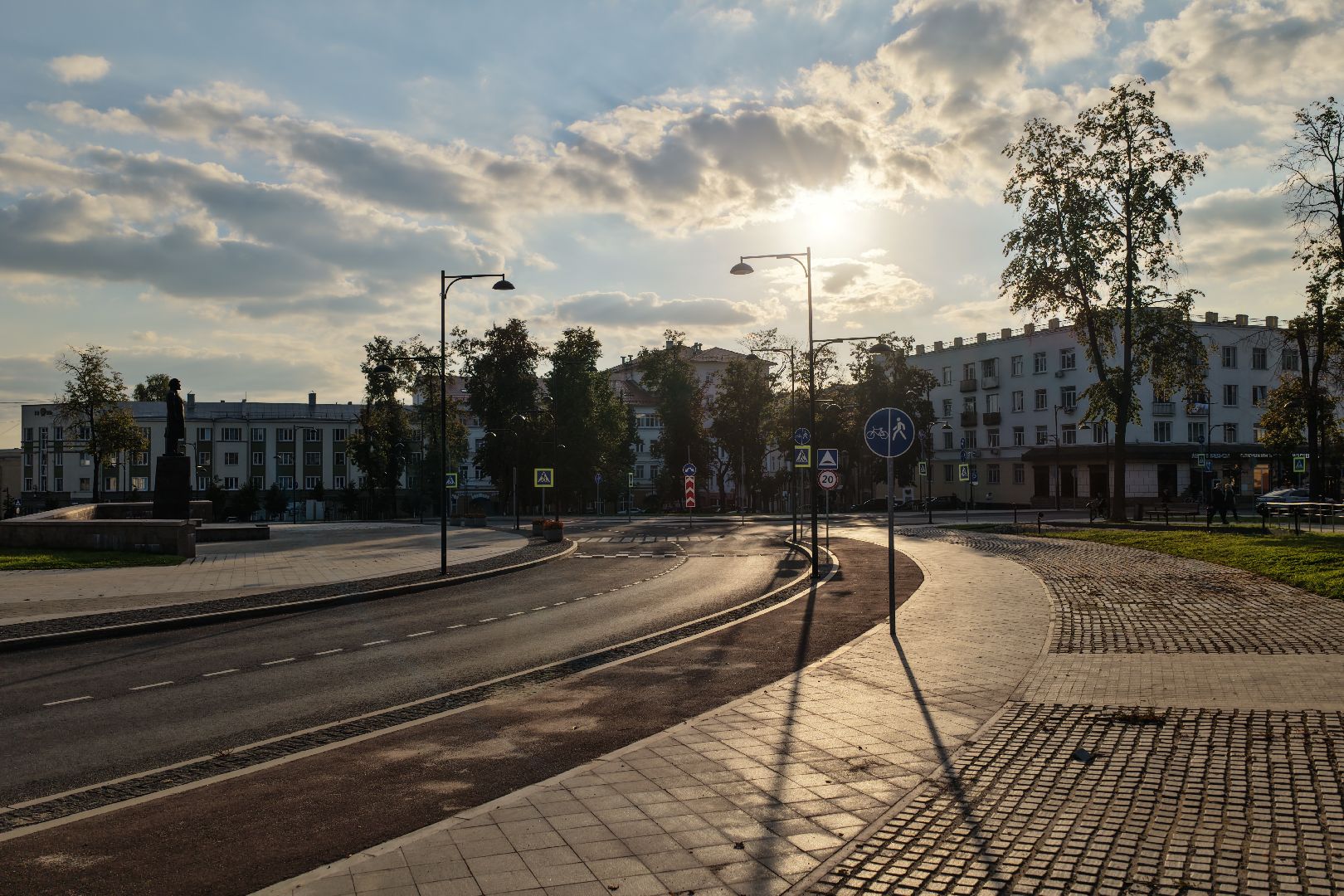 видео с коптера, благоустройство улиц в серпухове,