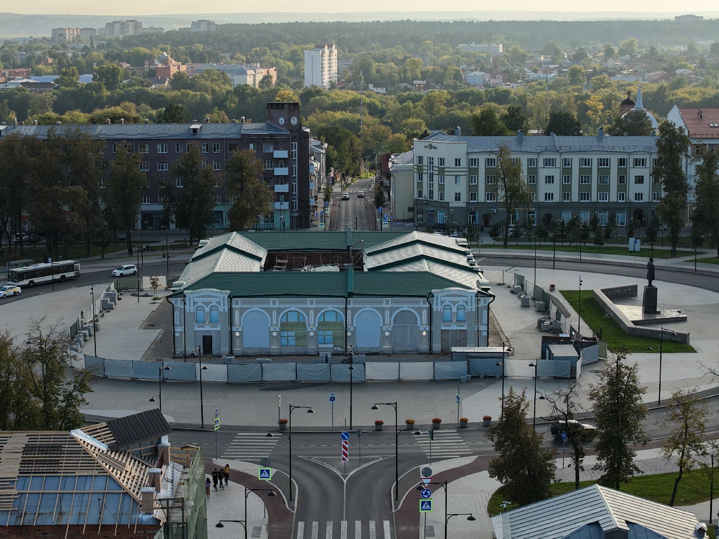 видео с коптера, благоустройство улиц в серпухове,