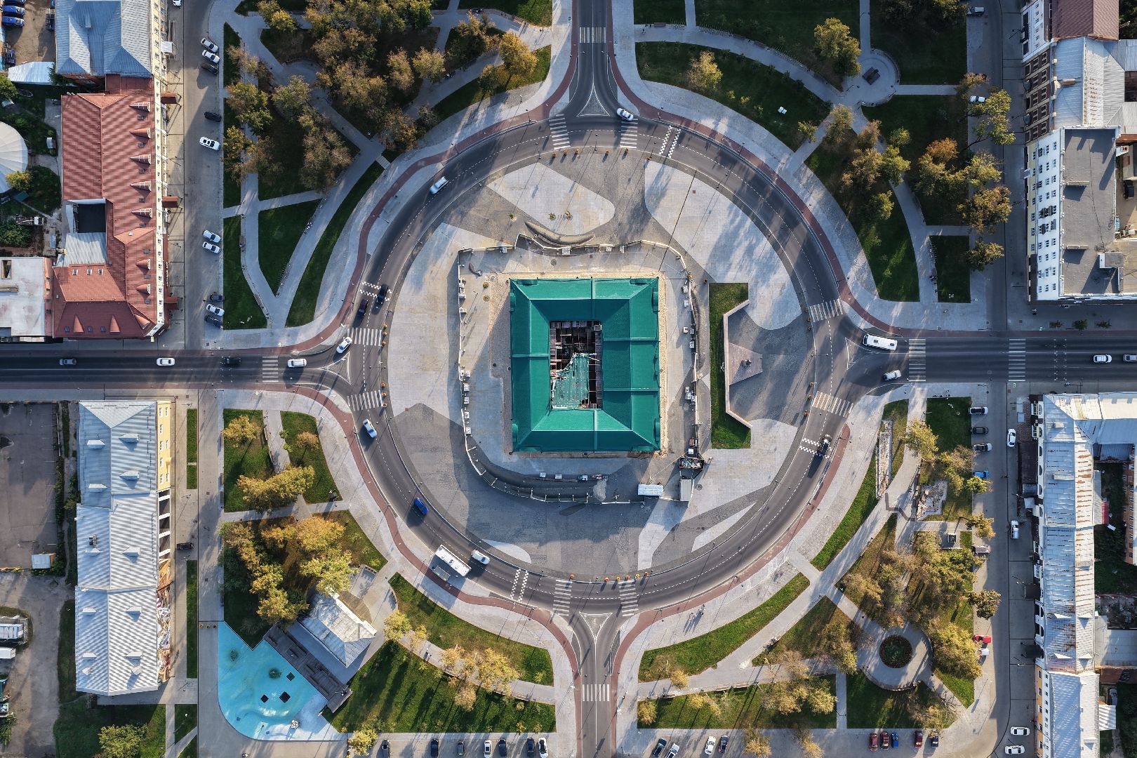 видео с коптера, благоустройство улиц в серпухове,