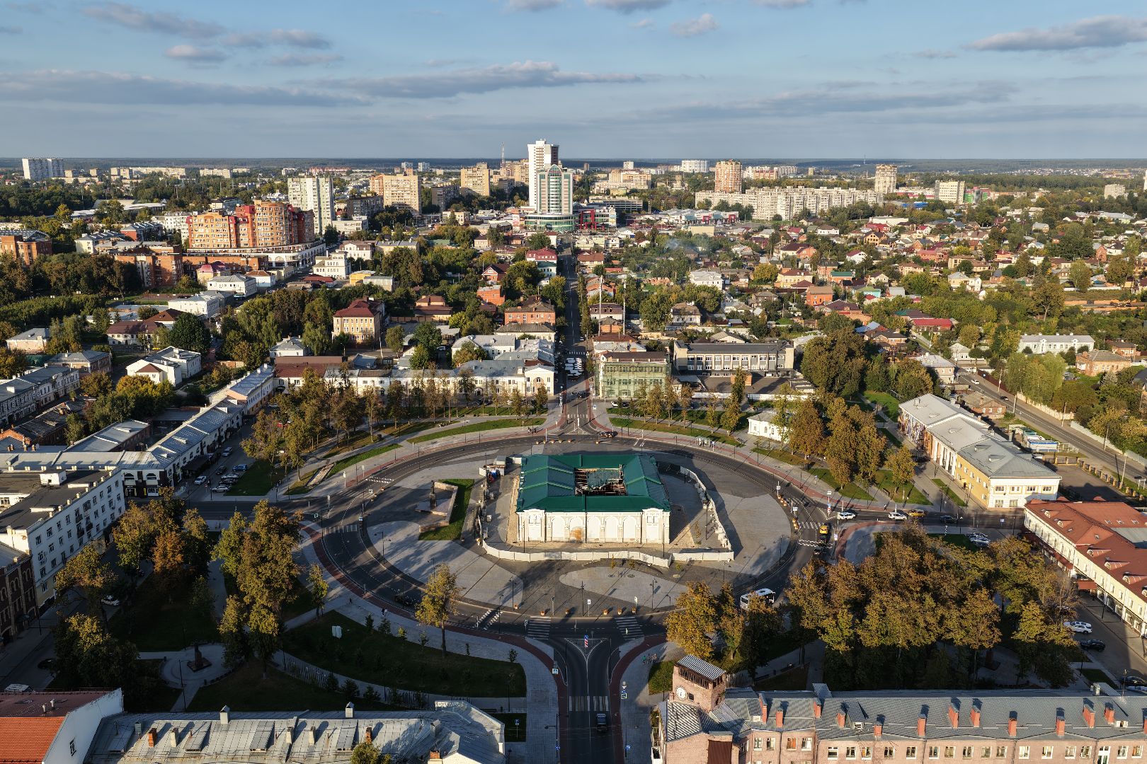 видео с коптера, благоустройство улиц в серпухове,