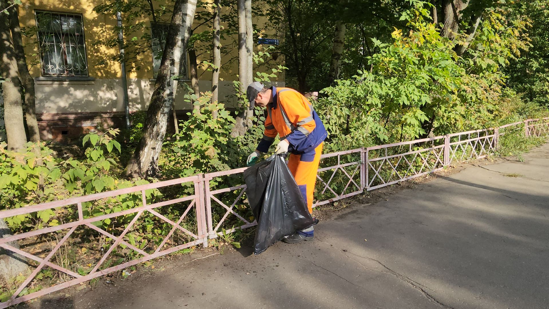 пушкино, коммунальная служба, уборка территории, мусор, листва, уборка города, уборка городских территорий,