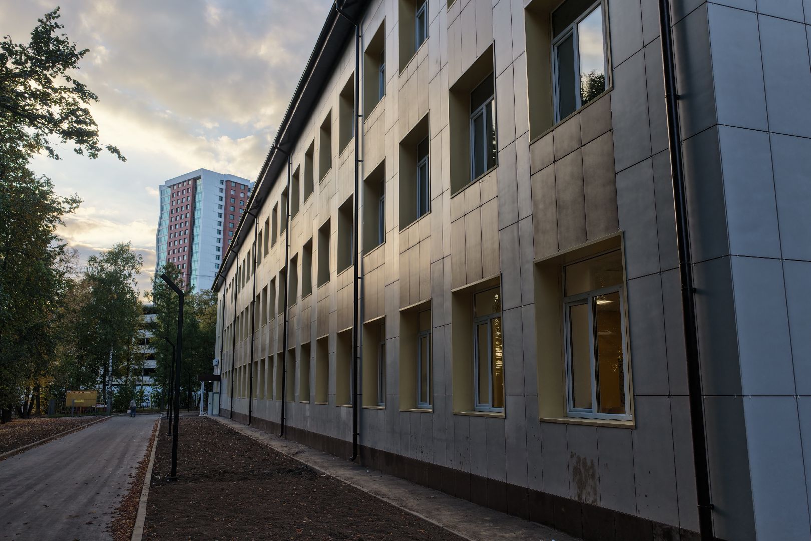 видео с коптера, школа 6 в серпухове,