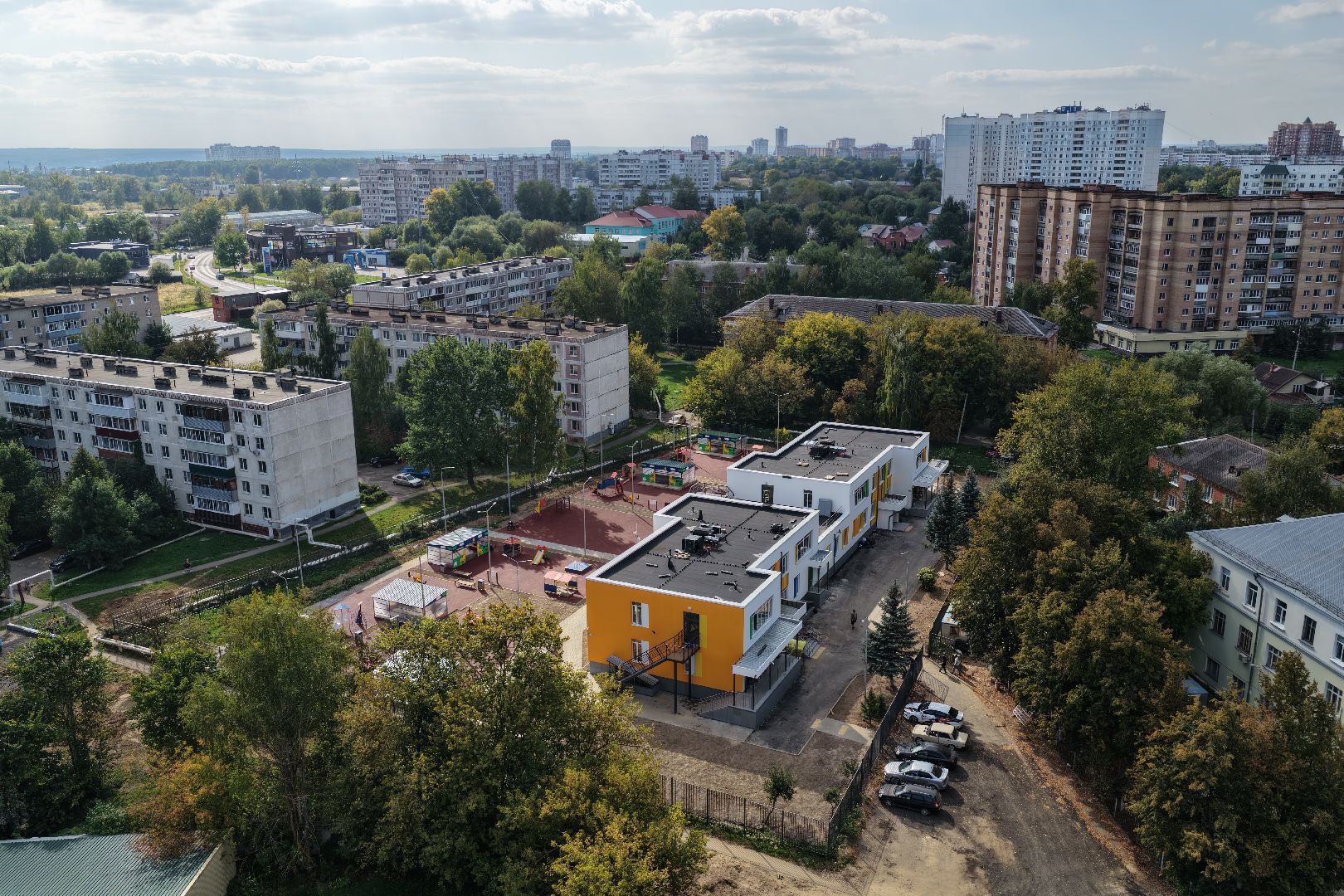 видео с коптера, детский сад в серпухове,
