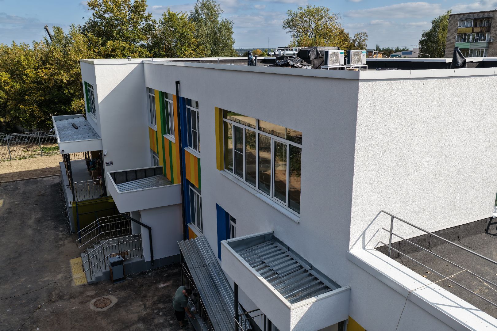 видео с коптера, детский сад в серпухове,