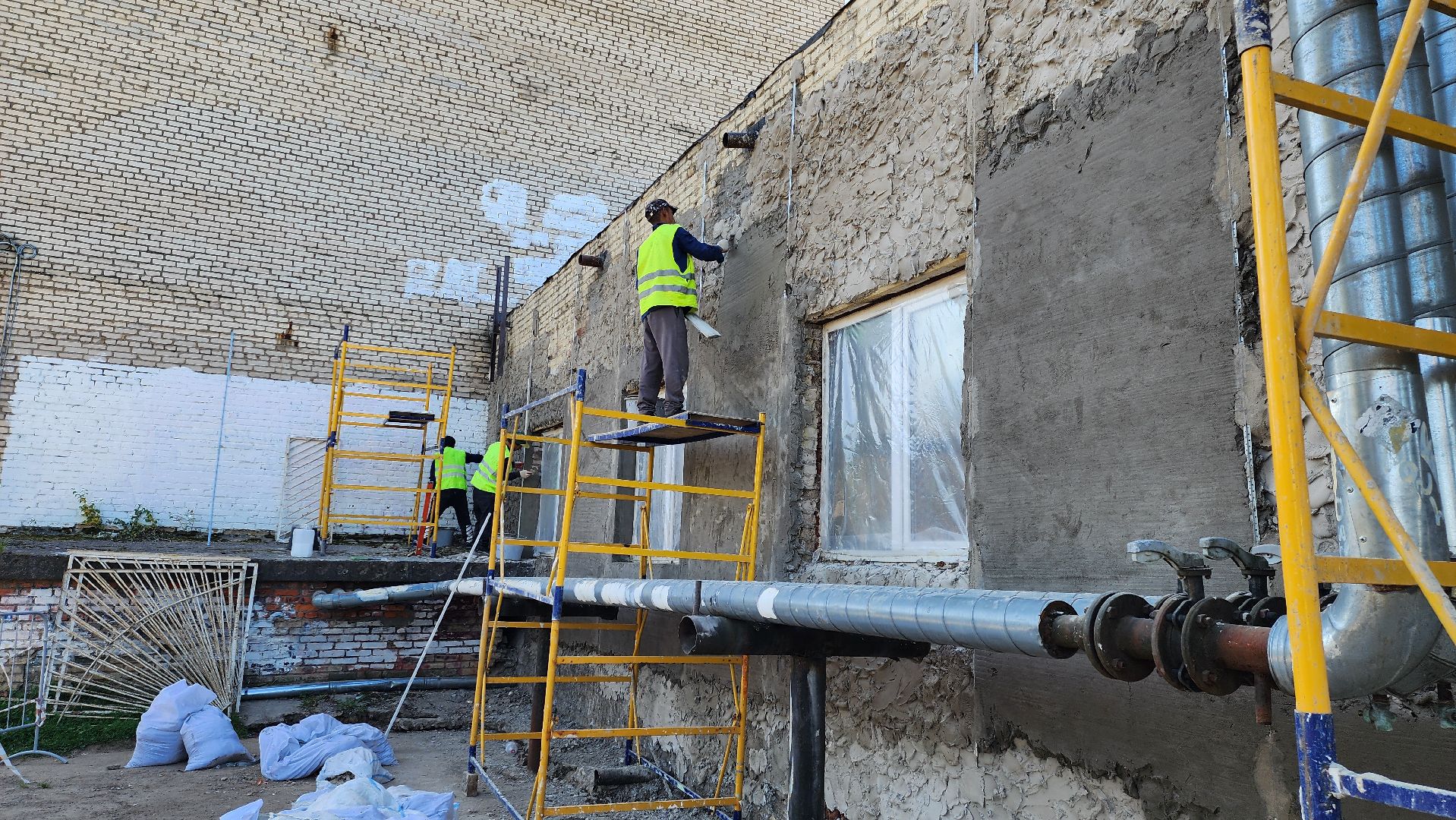 Руза, Дорохово, Библиотека , Ремонт фасада ,