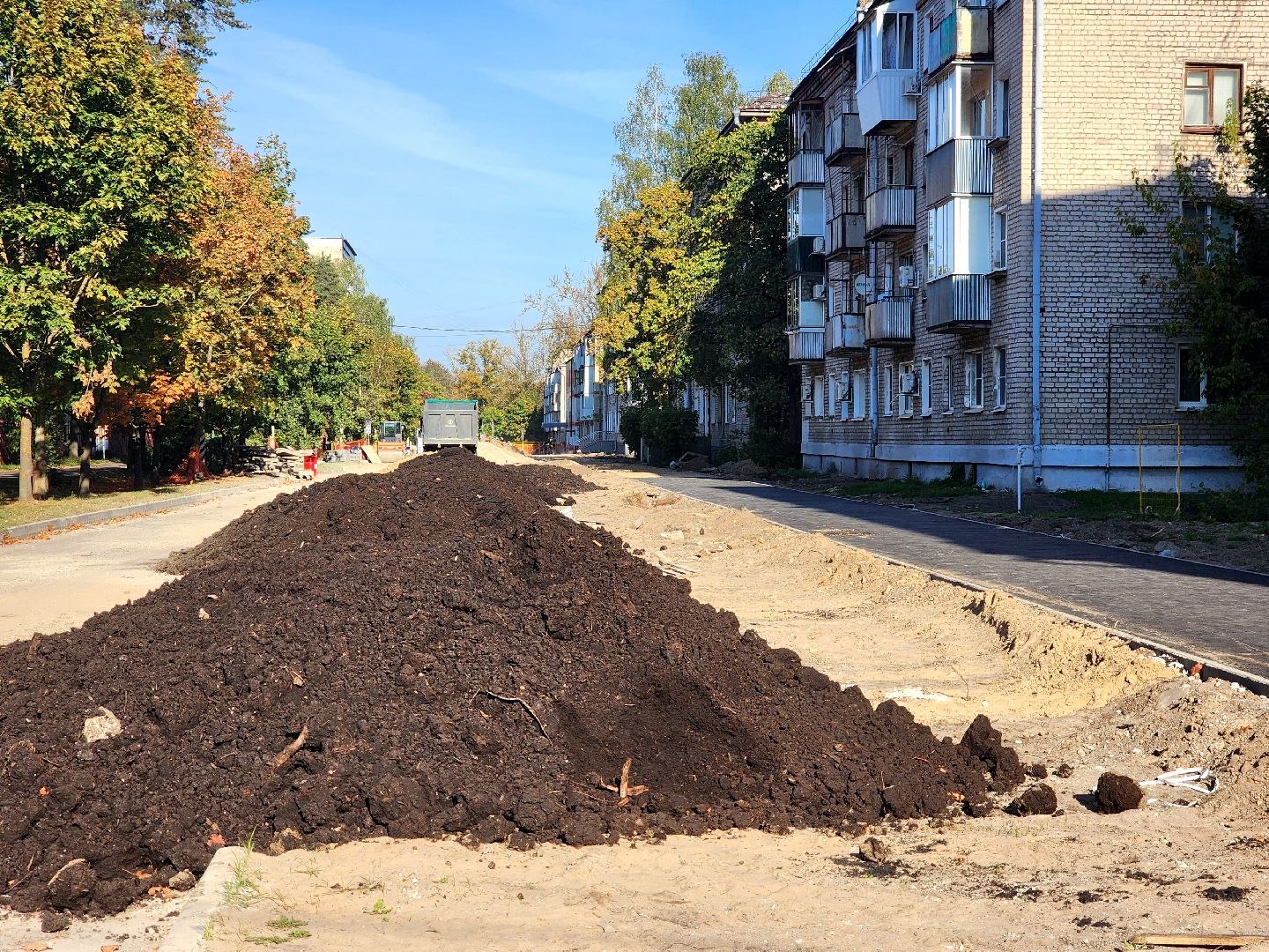 дубна, благоуйстройство, теплотрасса,новые тротуары,