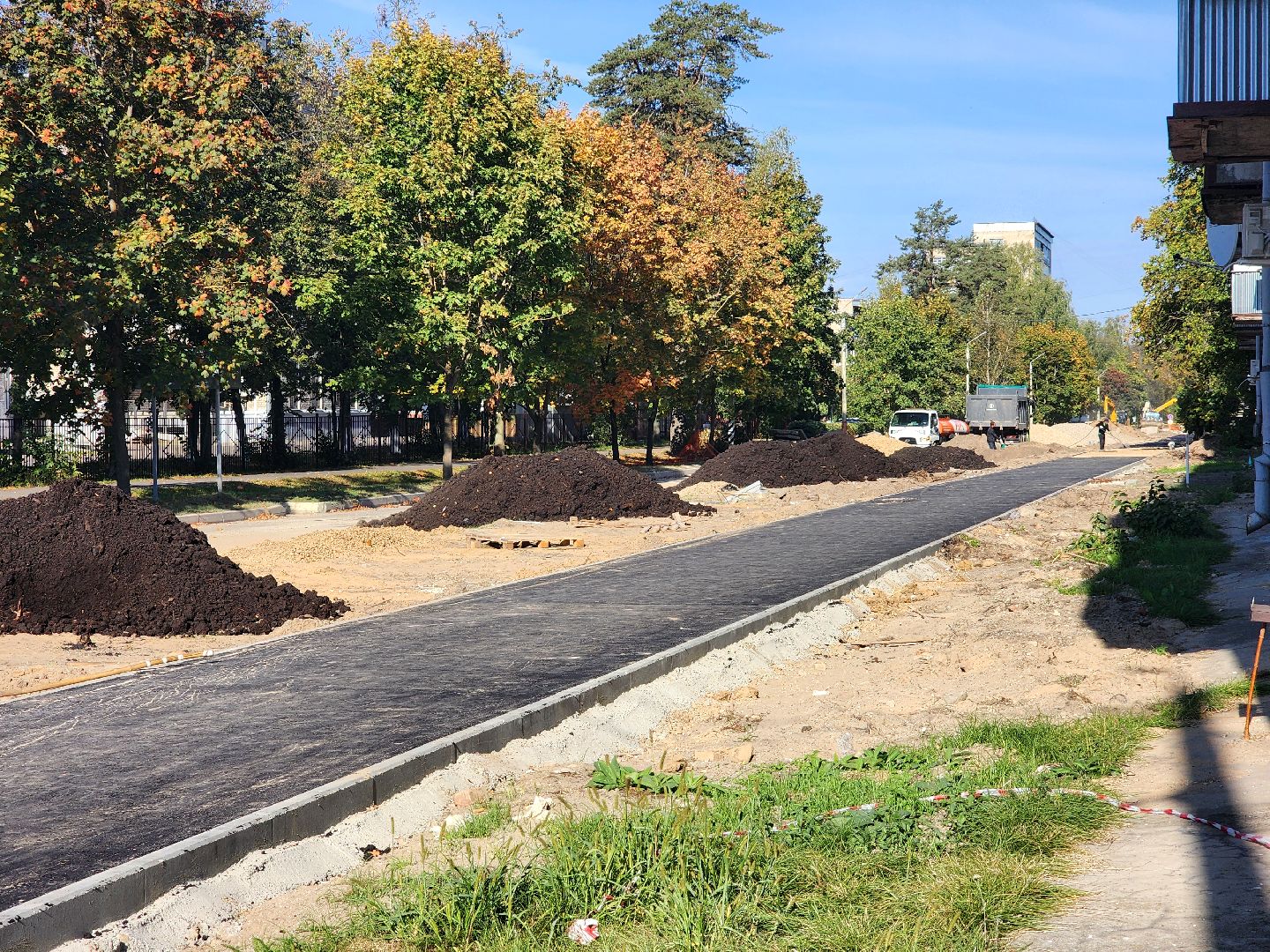 дубна, благоуйстройство, теплотрасса,новые тротуары,