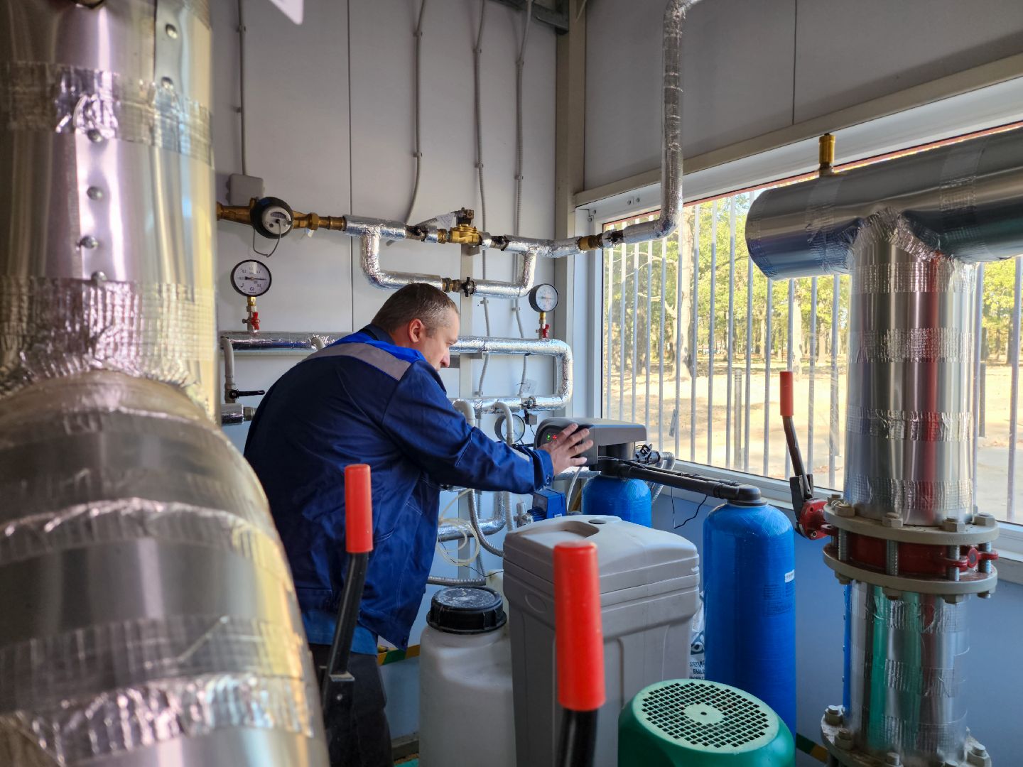 Подольск, школа на 1100 мест, отопление, пробные топки,