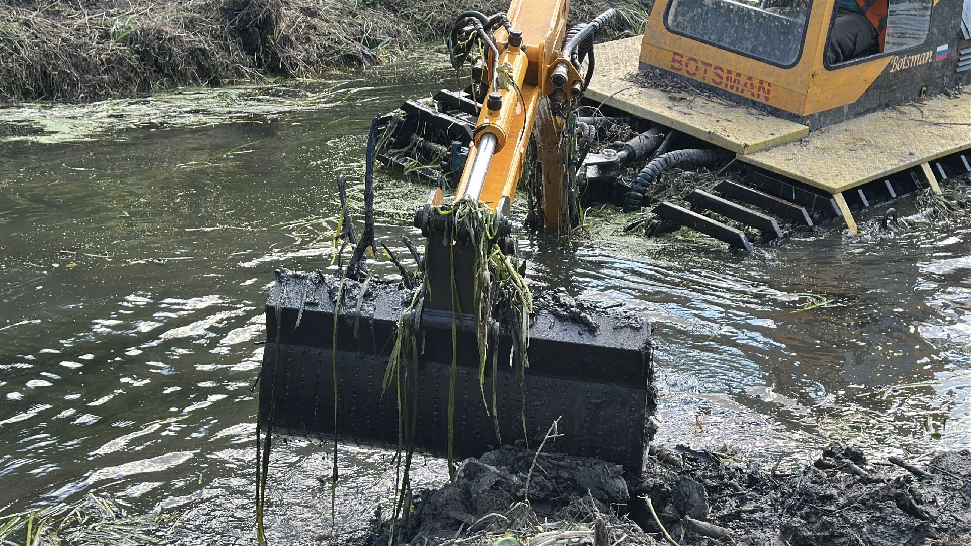 Расчистка реки, пушкинский городской округ, ивантеевка, Река Скалба, экология,
