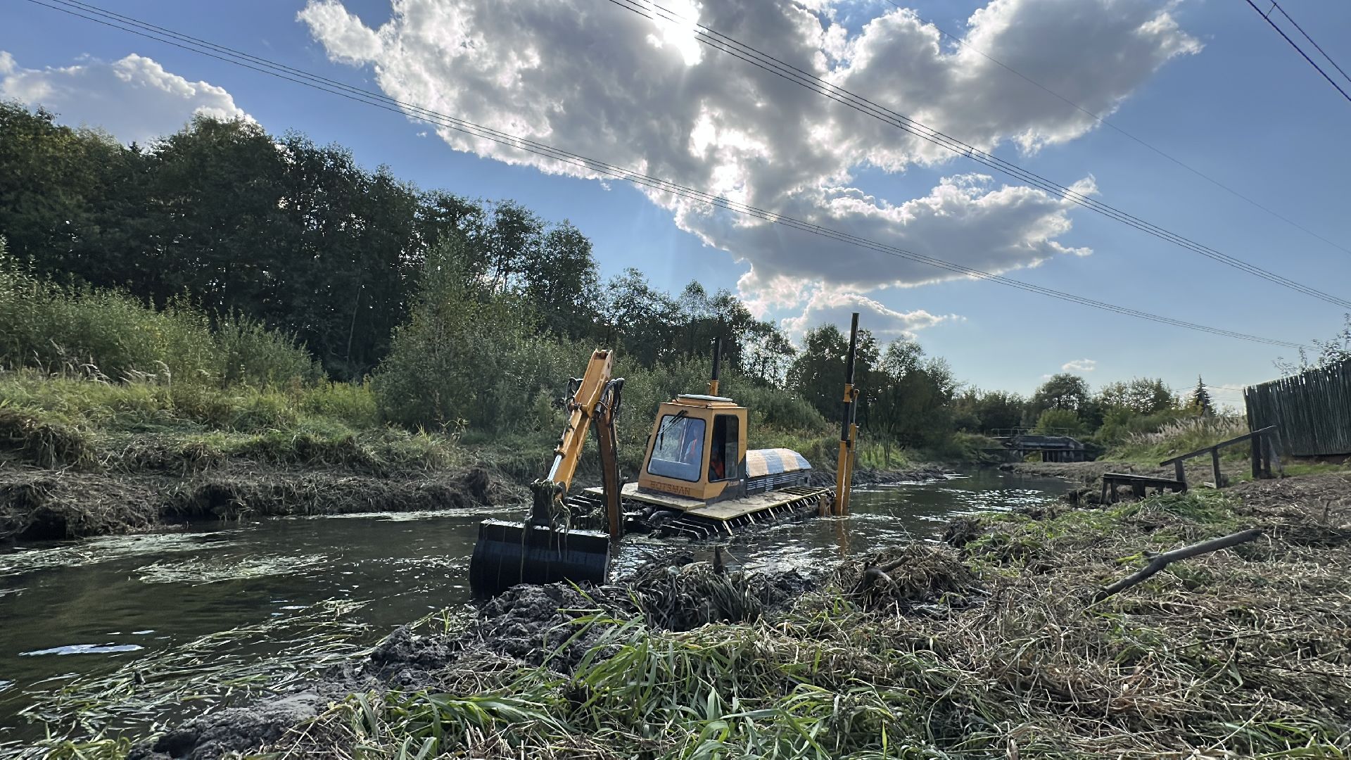 Расчистка реки, пушкинский городской округ, ивантеевка, Река Скалба, экология,