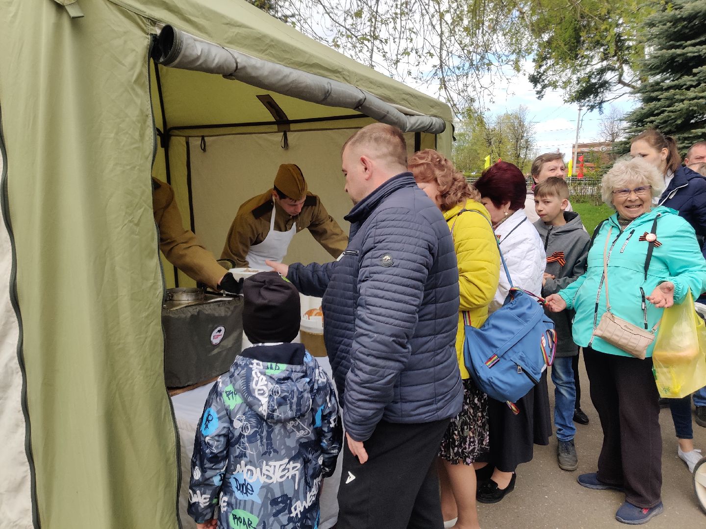 Красноармейск, Пушкинский, День Победы, полевая кухня, кинопаказы