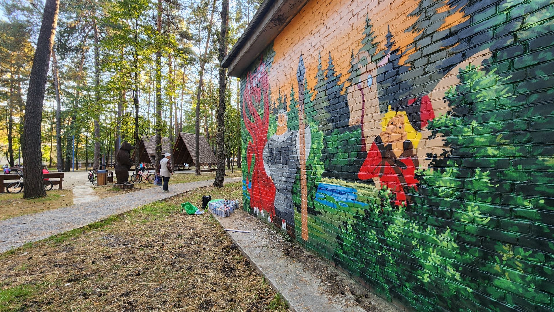 парк сказка, три богатыря, благоустройство,