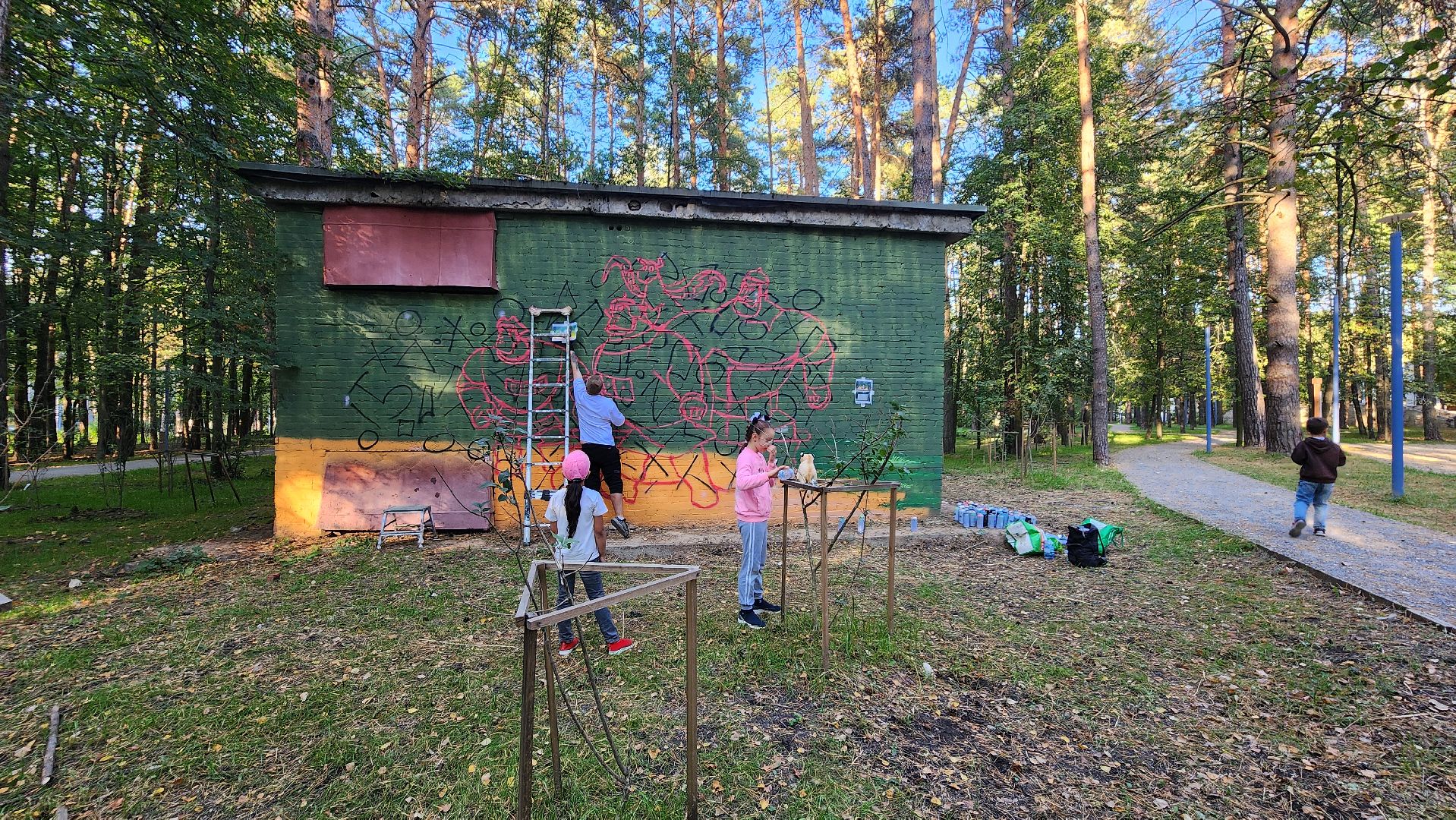 парк сказка, три богатыря, благоустройство,