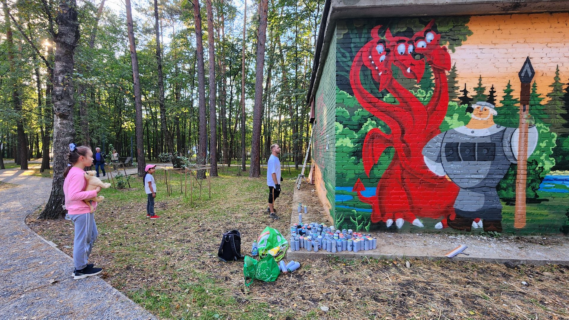 парк сказка, три богатыря, благоустройство,