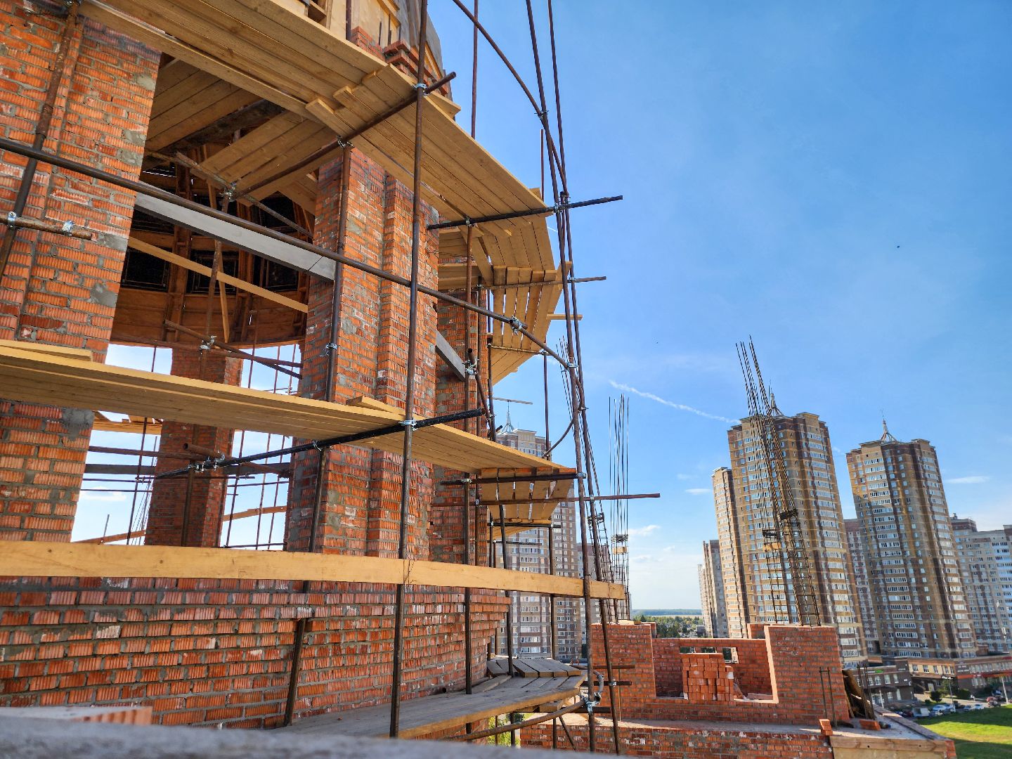 Подольск, Никольский храм, Строительство храма, Опалубка, Микрорайон Кузнечики,