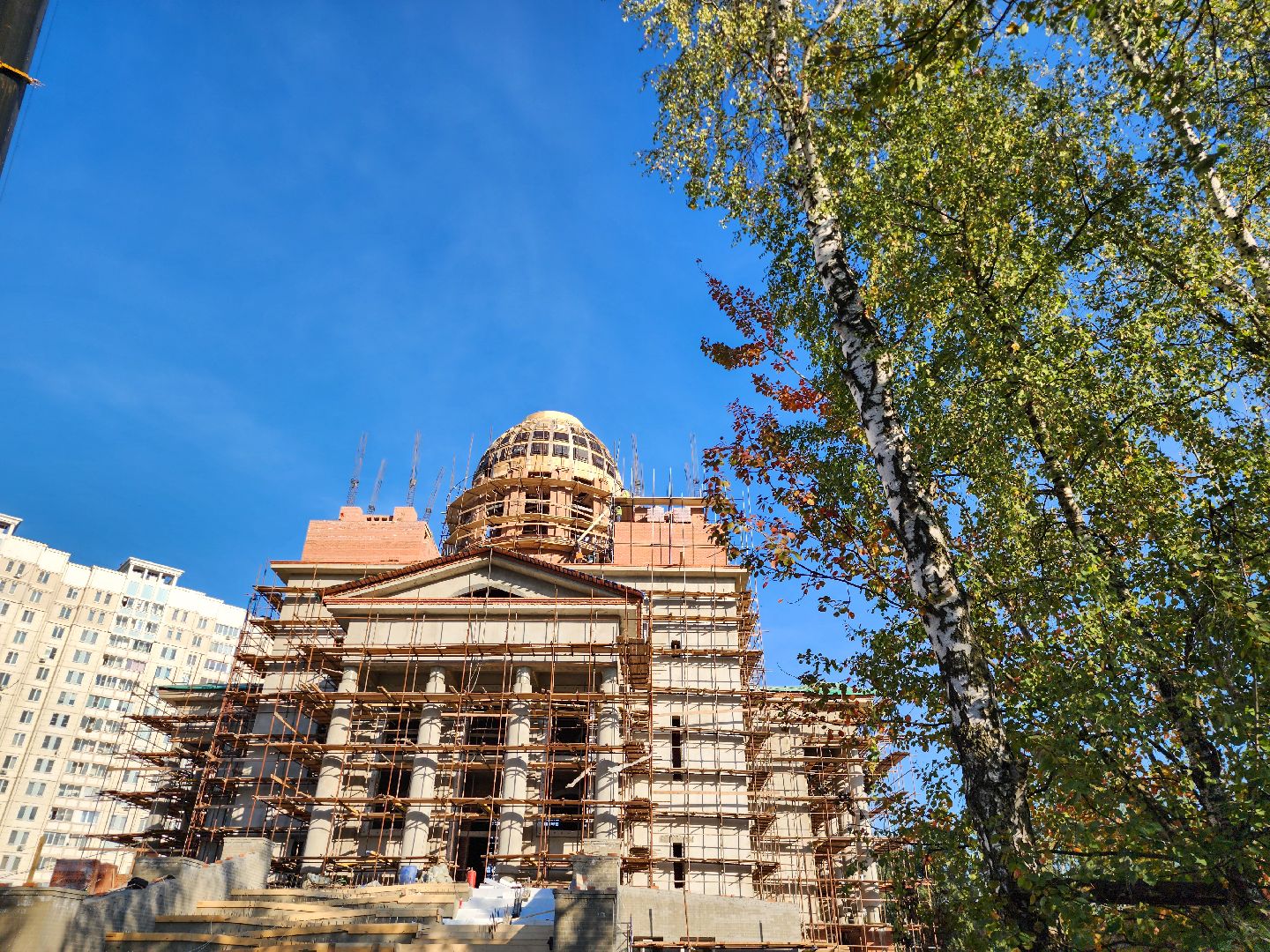 Подольск, Никольский храм, Строительство храма, Опалубка, Микрорайон Кузнечики,