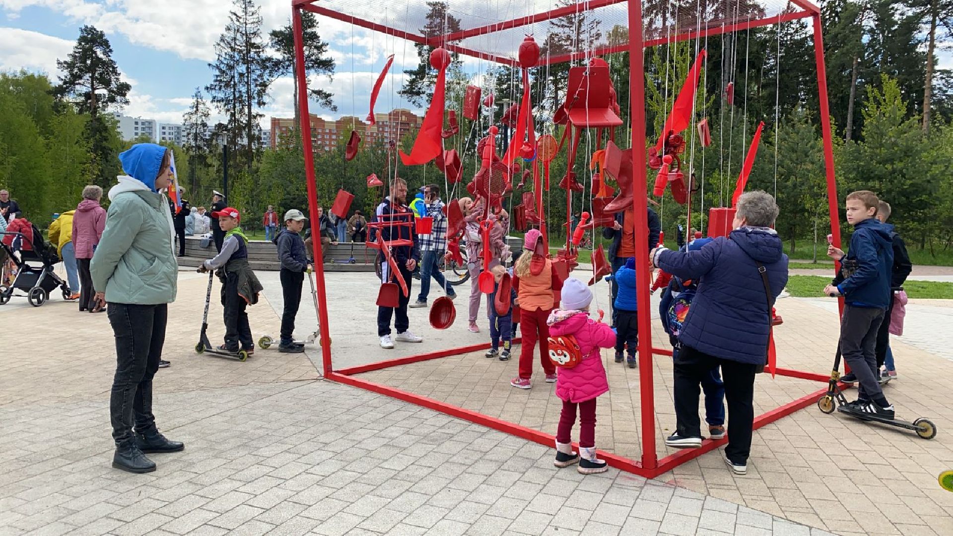 Балашиха, Подмосковье, День Победы, парки, огненное шоу