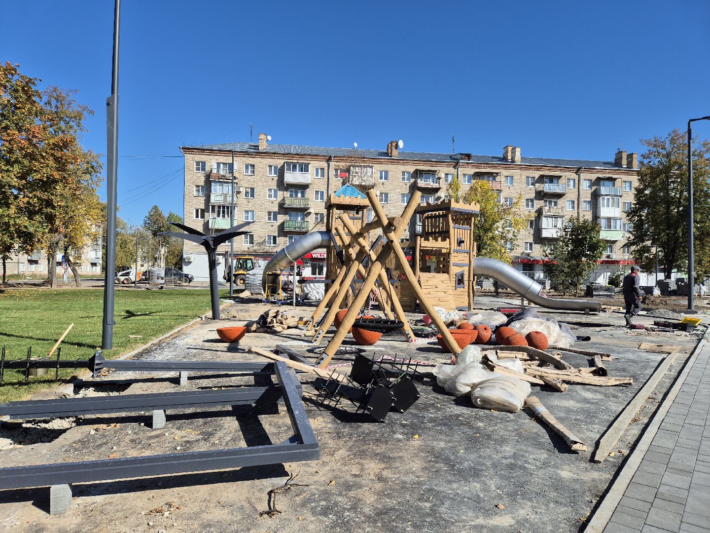 благоустройство сквера, дрезна,