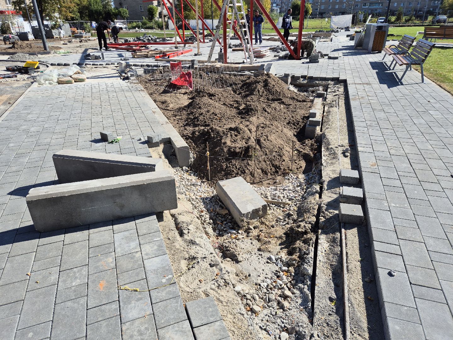 благоустройство сквера, дрезна,