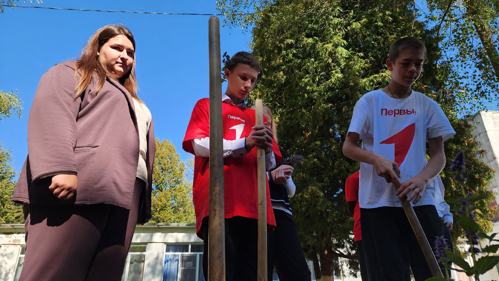 кашира, большое руново, школа, движение первых, экология, посадка растений, лечебные травы, питомник влада ковальчука,