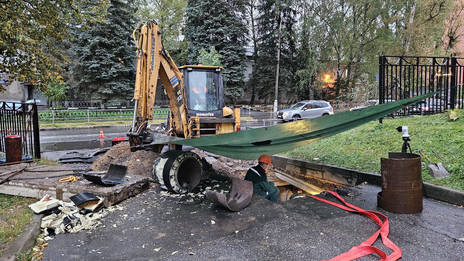 долгопрудный, жкх, чп, чп долгопрудный,горячая вода, прорыв трубы,аварийная бригада, аварийно-восстановительные работы, аварийно-спасательная служба,