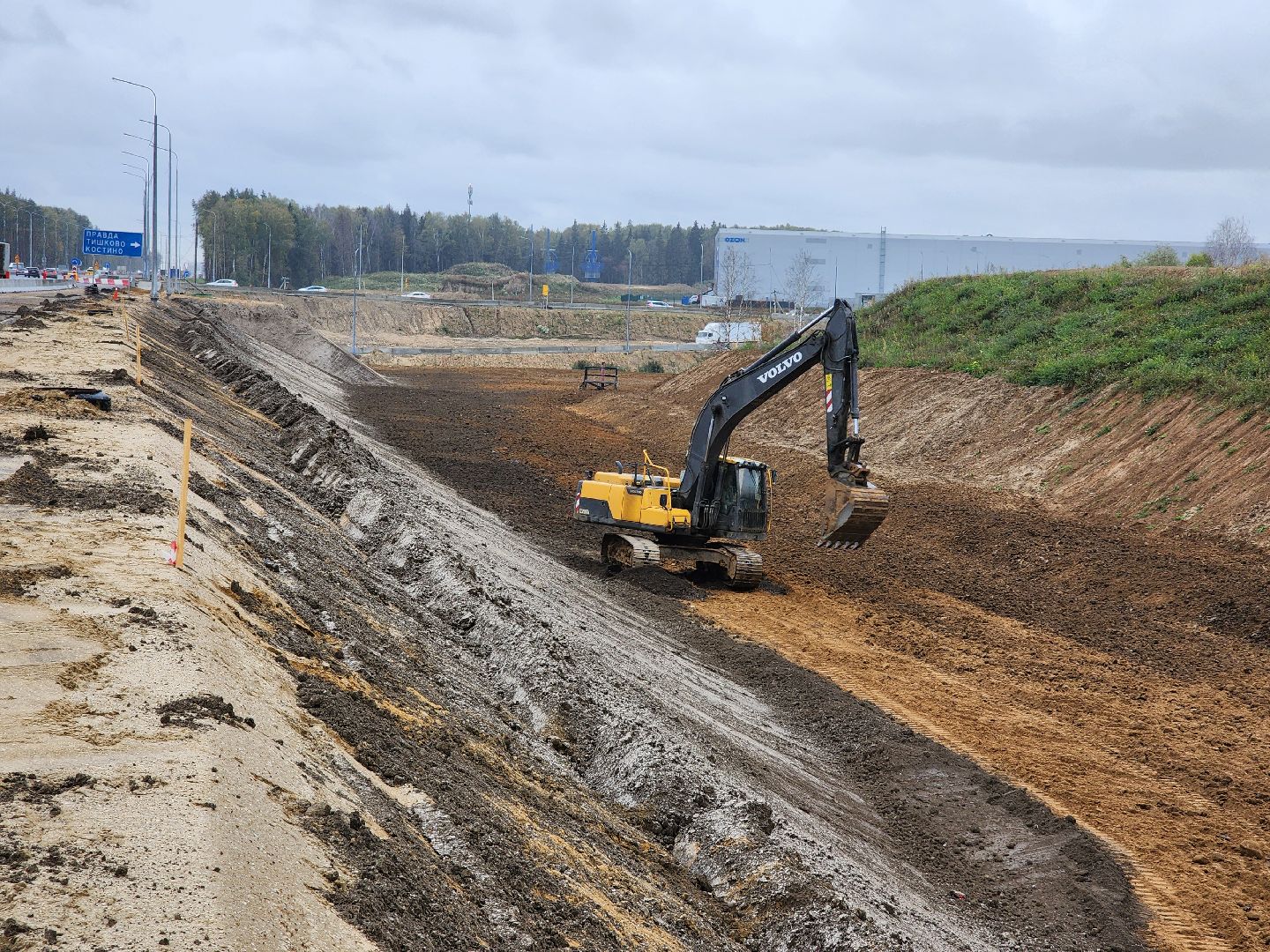 А-107, ярославское шоссе, трасса м-8, реконструкция, расширение м-8, лесной, кощейково,пушкинский городской округ,укрепление откосов и склонов, разделительные барьеры,