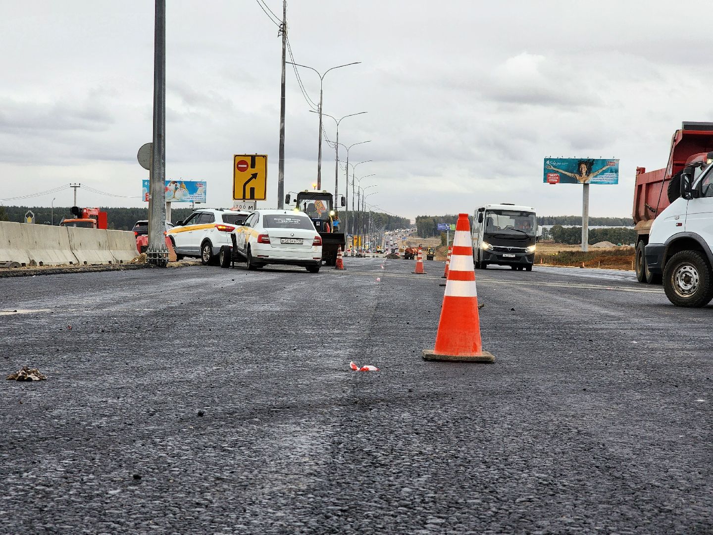 А-107, ярославское шоссе, трасса м-8, реконструкция, расширение м-8, лесной, кощейково,пушкинский городской округ,укрепление откосов и склонов, разделительные барьеры,