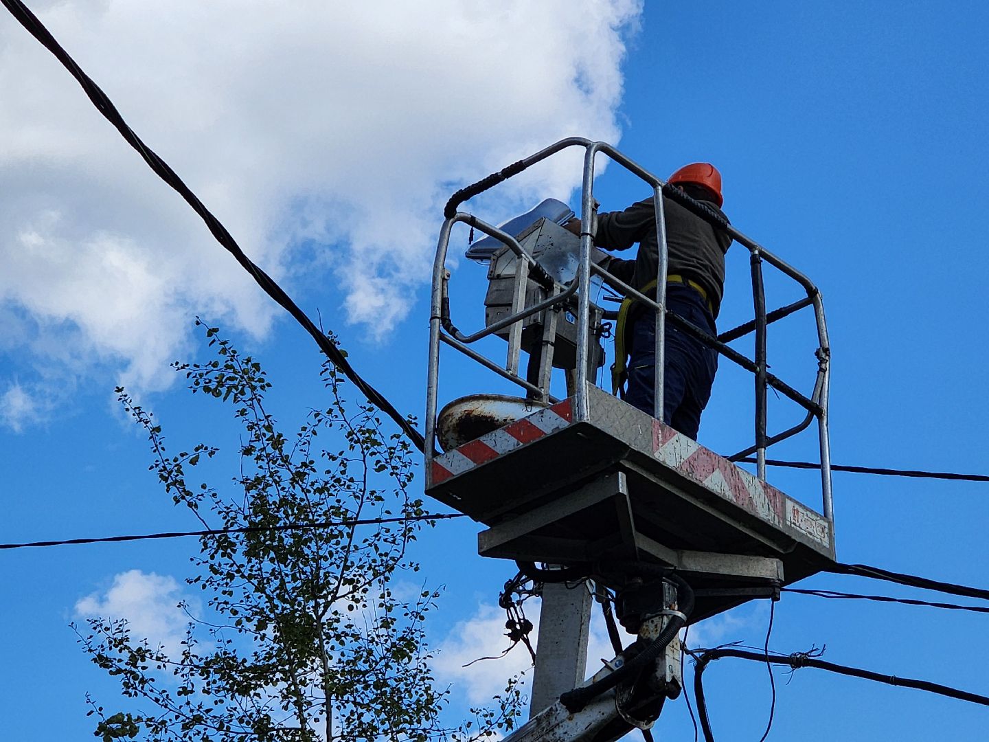 чехов, улица полиграфистов, уличное освещение, наружное освещение, замена светильников, ремонт фонарей, ремонт электропроводки,мбу чеховское благоустройство, содержание дорог, мосавтодор, портал добродел, обращения жителей,