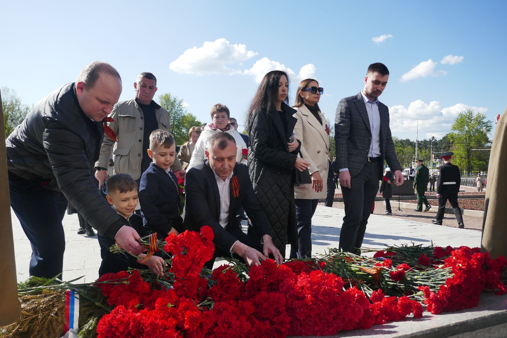 Подольск, возложение цветов, День Победы, подольские курсанты