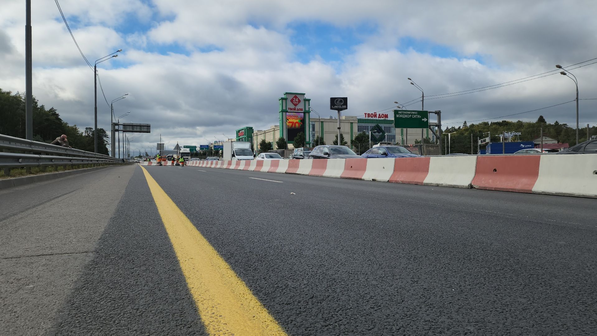 красногорск, балтия, новая рига, ремонт , ограничение движения,