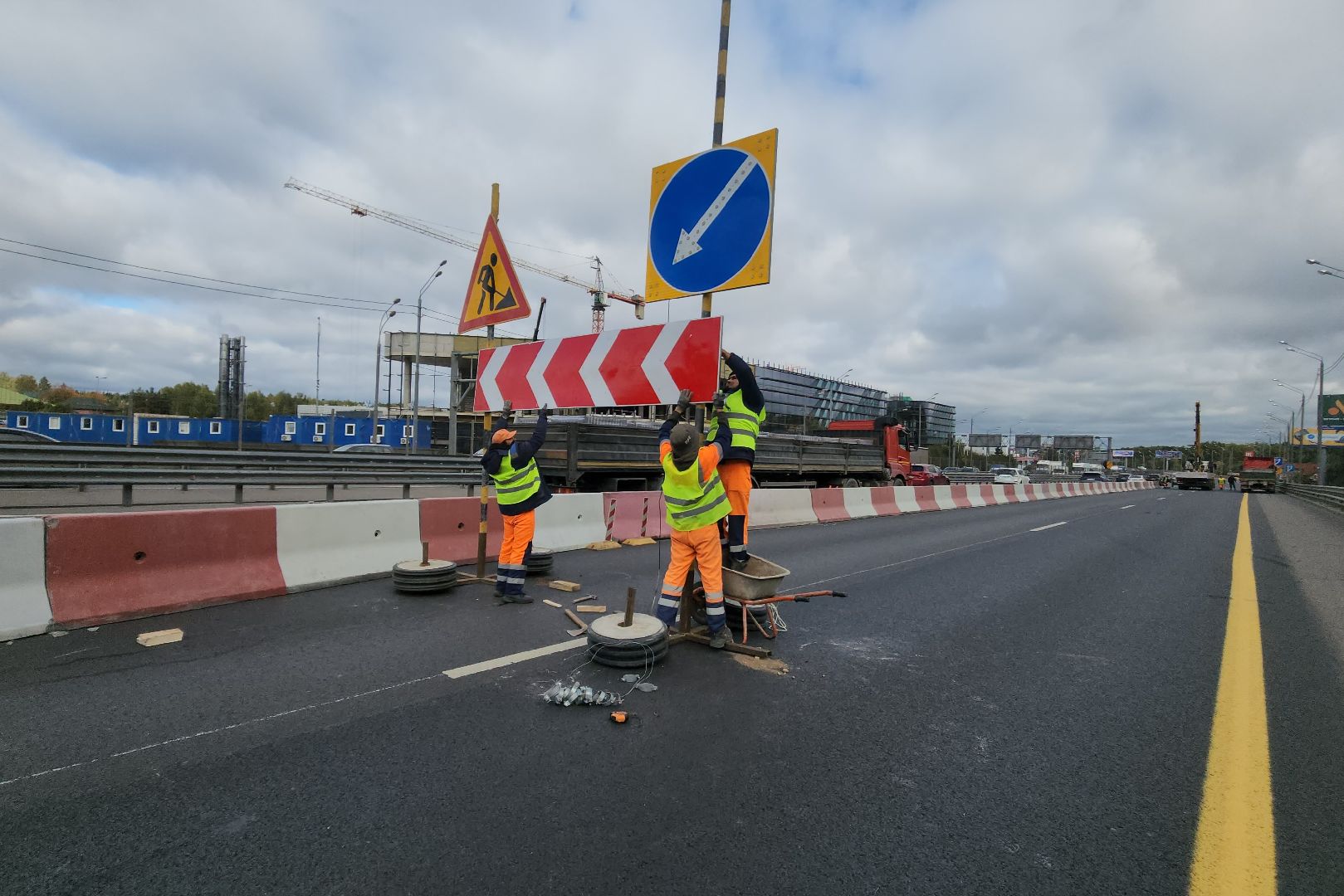 красногорск, балтия, новая рига, ремонт , ограничение движения,