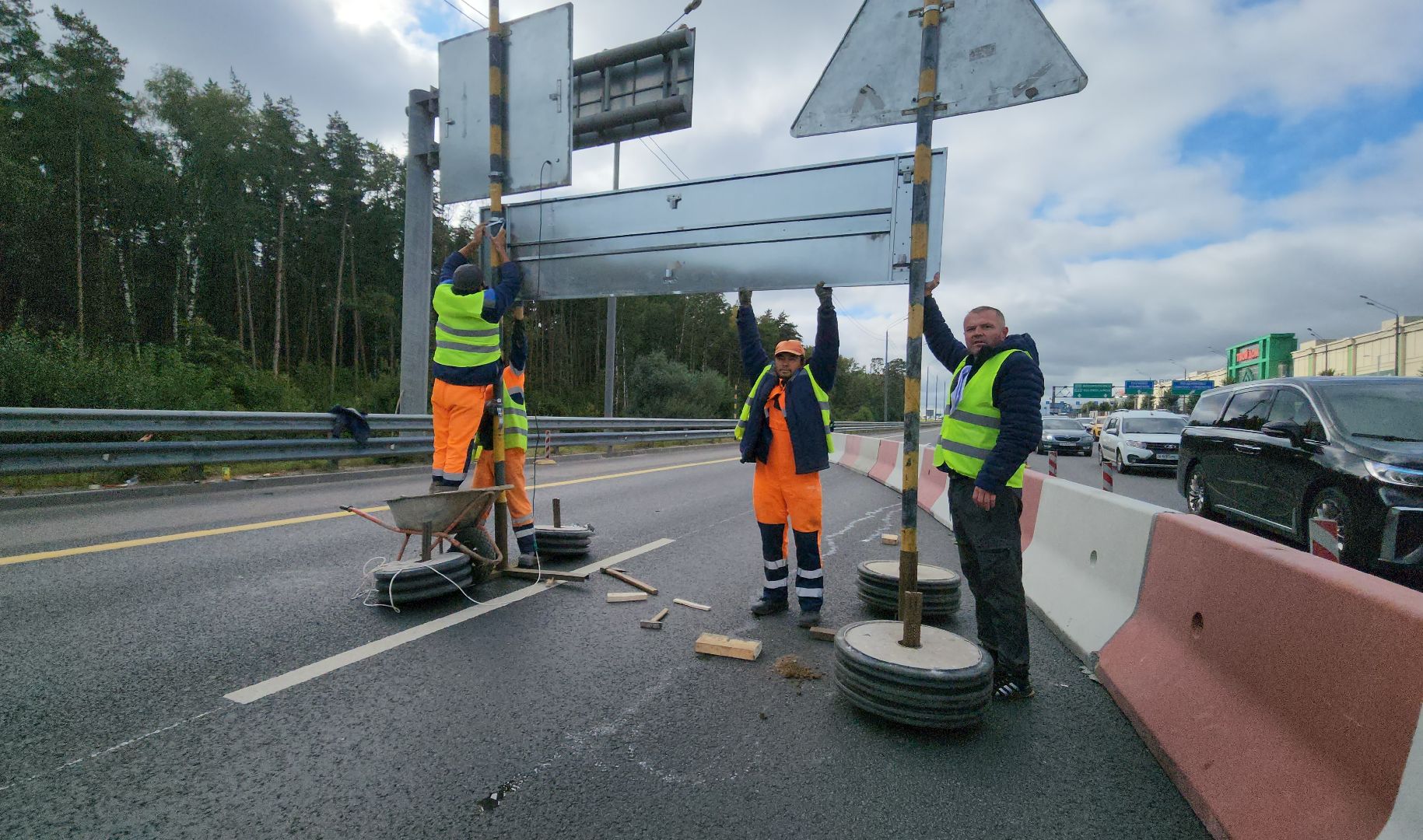 красногорск, балтия, новая рига, ремонт , ограничение движения,