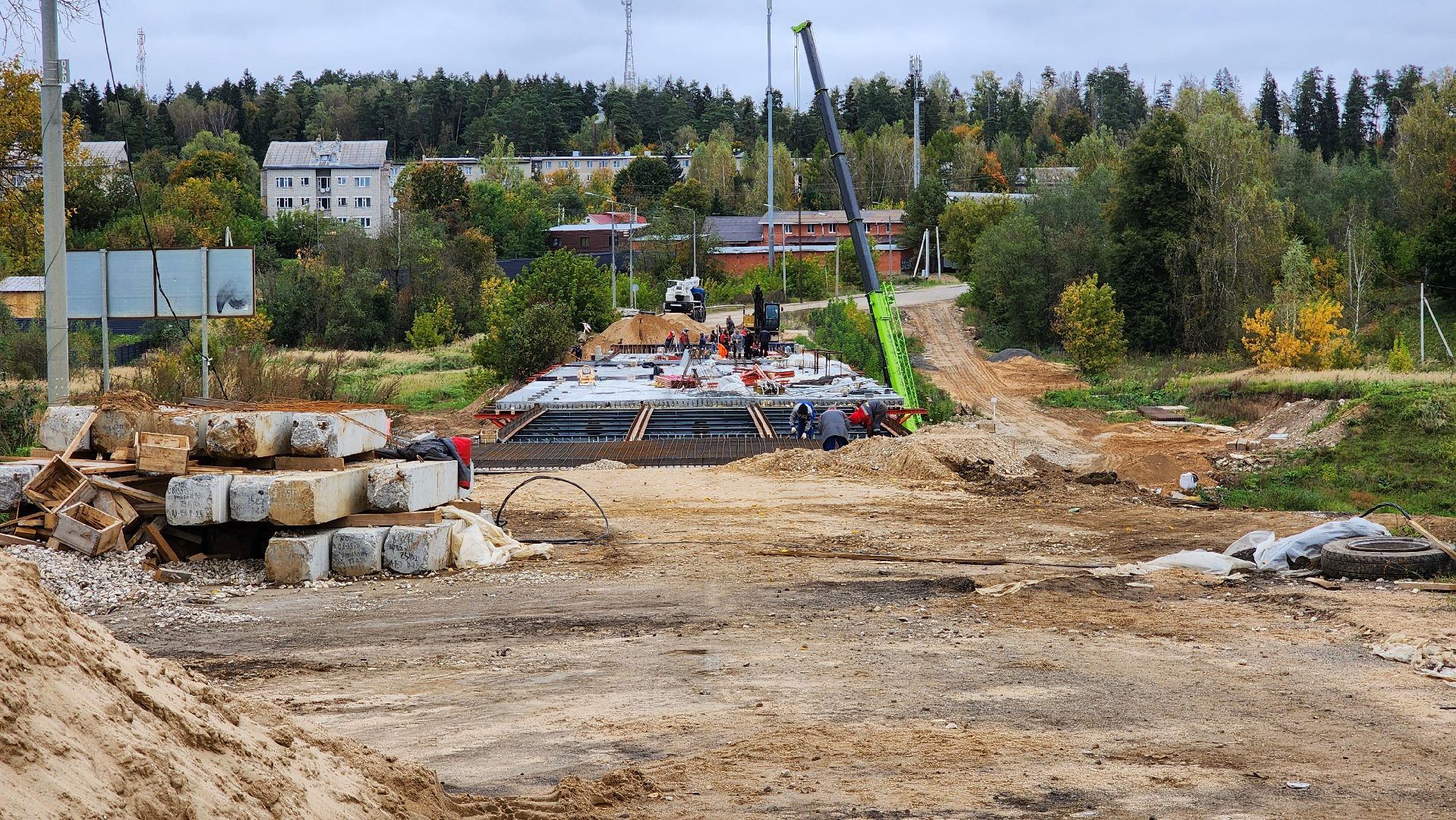 руза, поречье, ремонт моста, дороги,