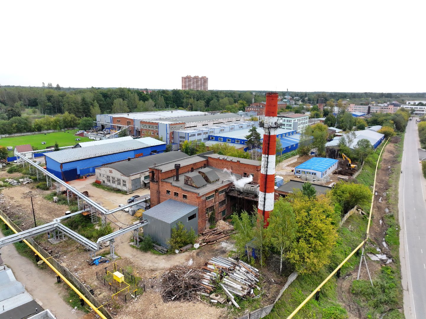 видео с коптера, котельная в солнечногорске,