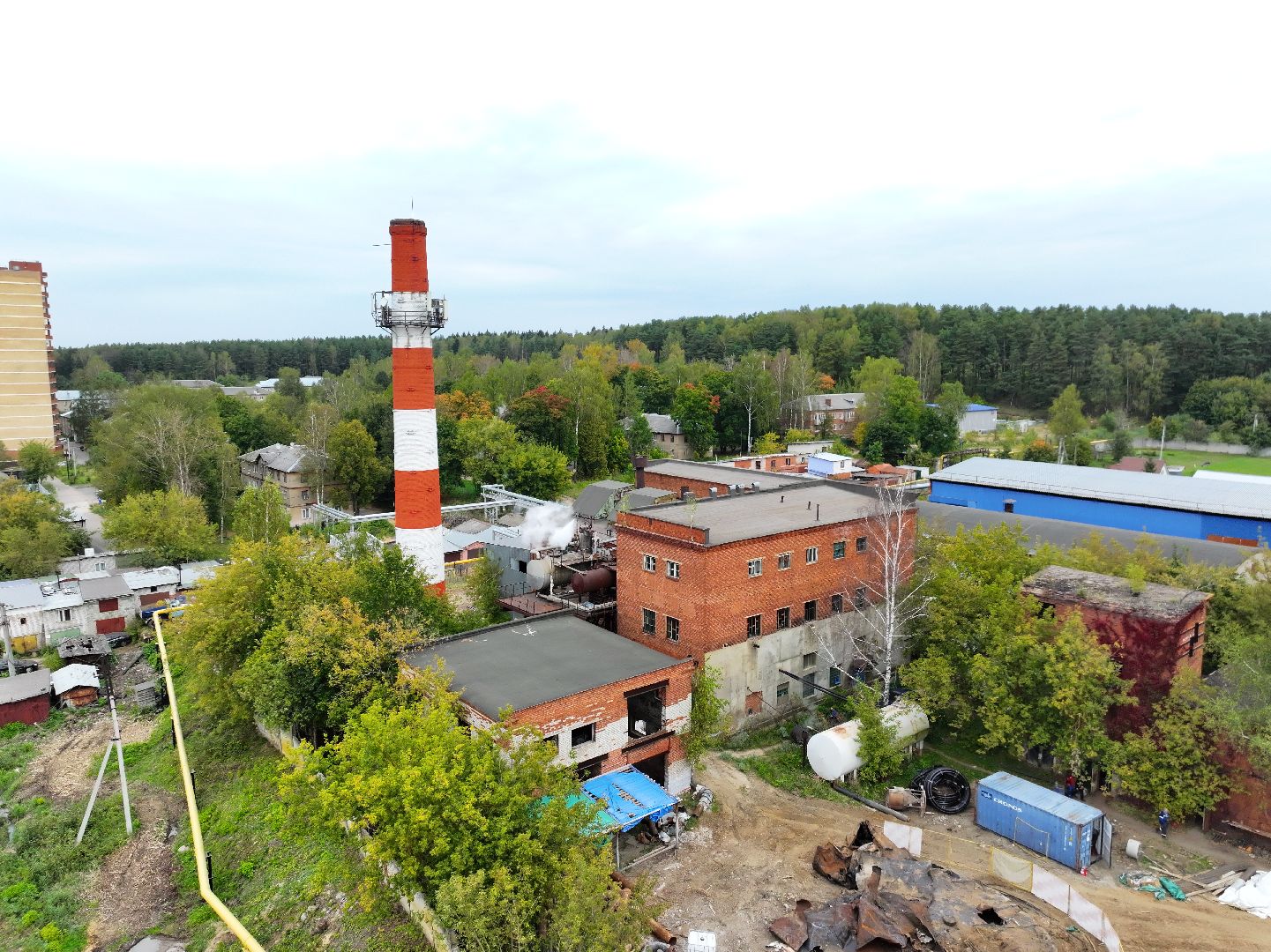 видео с коптера, котельная в солнечногорске,
