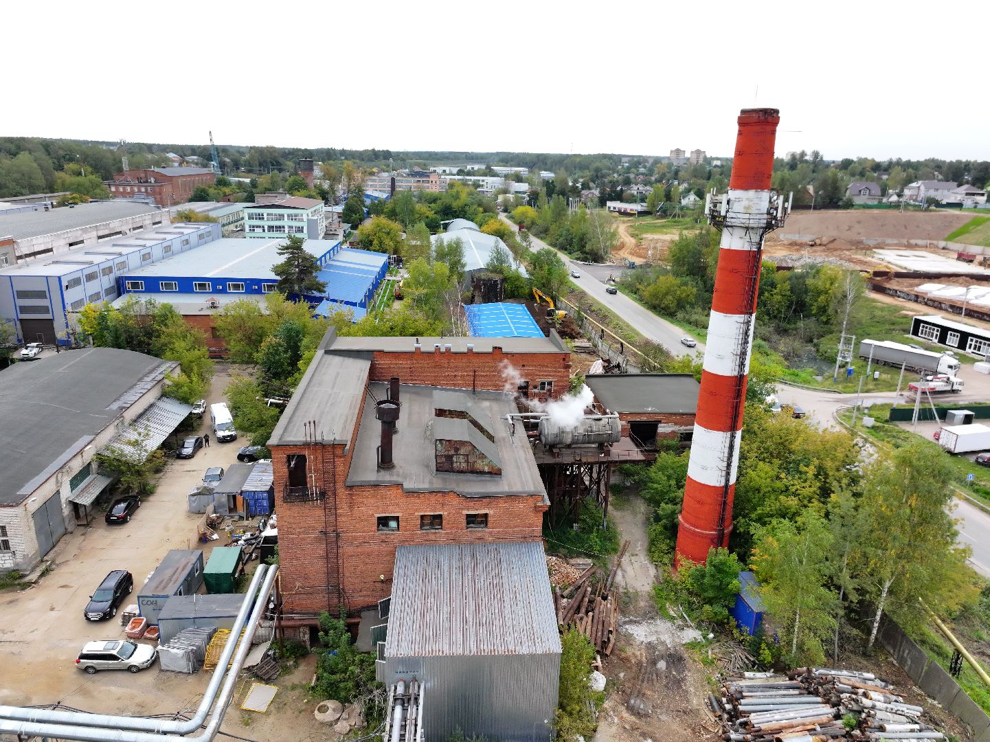 видео с коптера, котельная в солнечногорске,