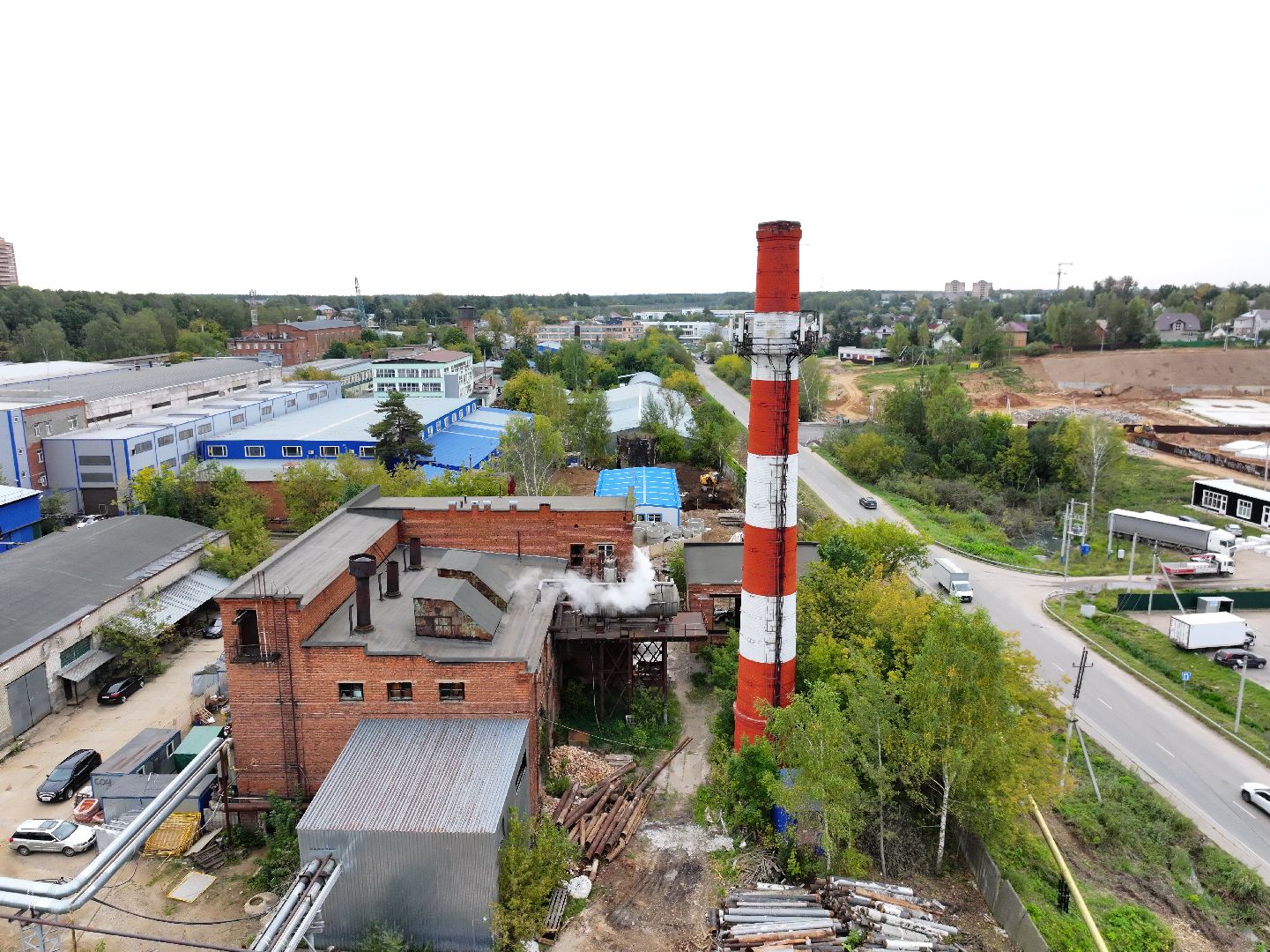 видео с коптера, котельная в солнечногорске,