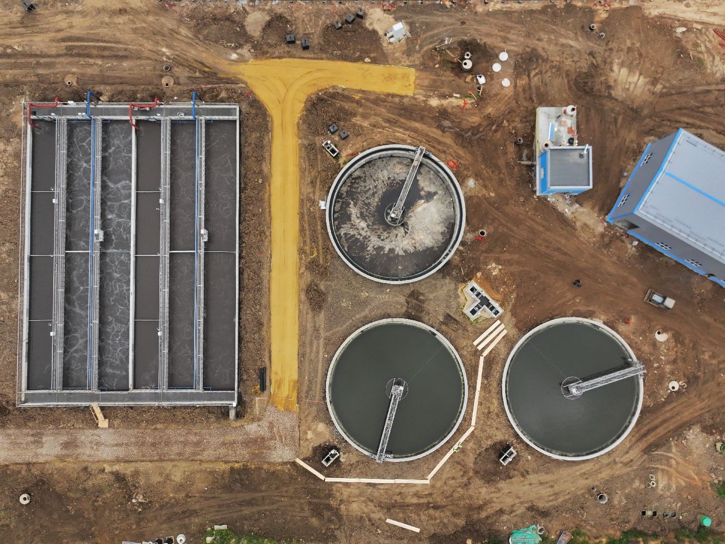 видео с коптера, очистные в солнечногорске,