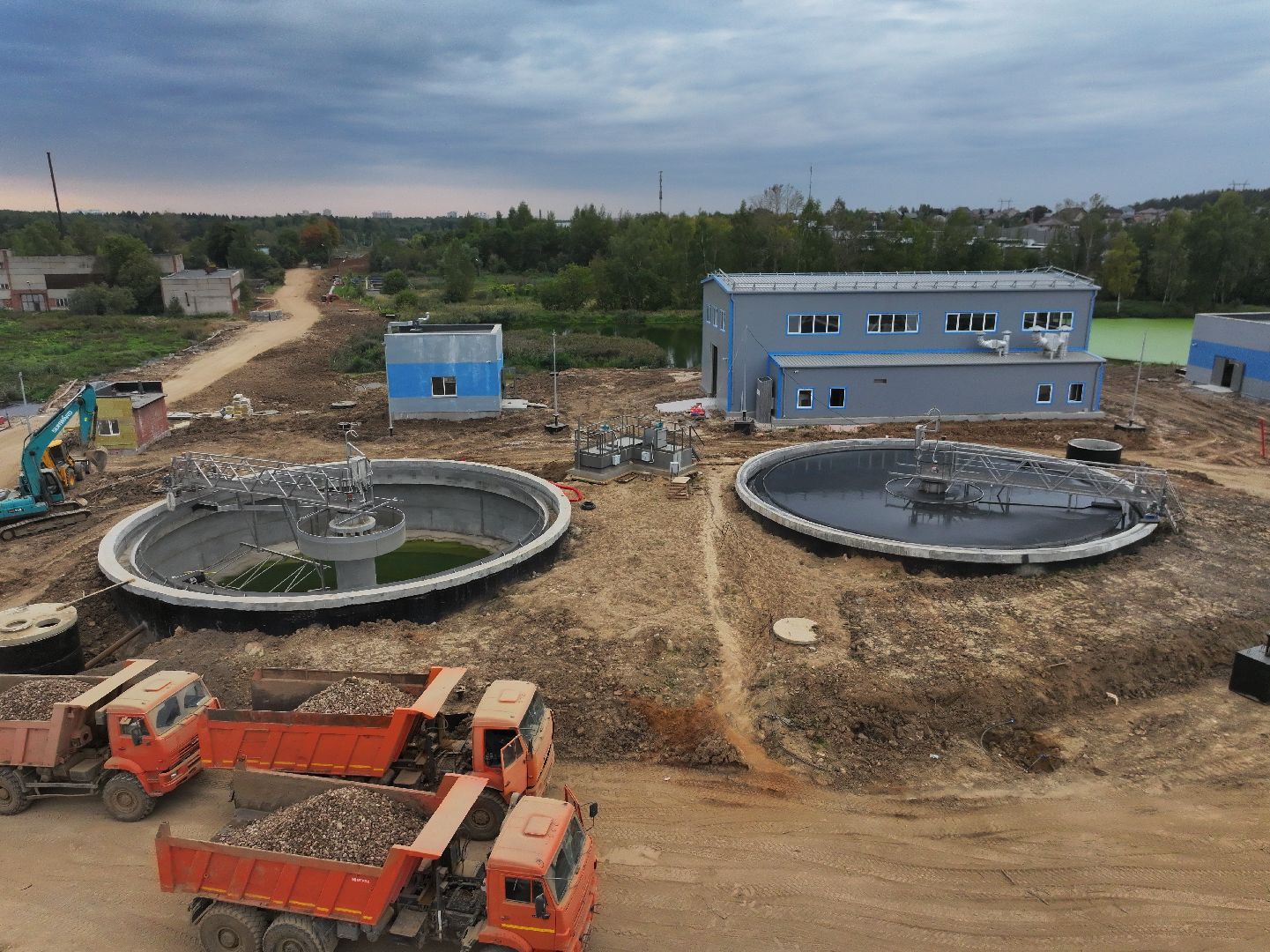 видео с коптера, очистные в солнечногорске,