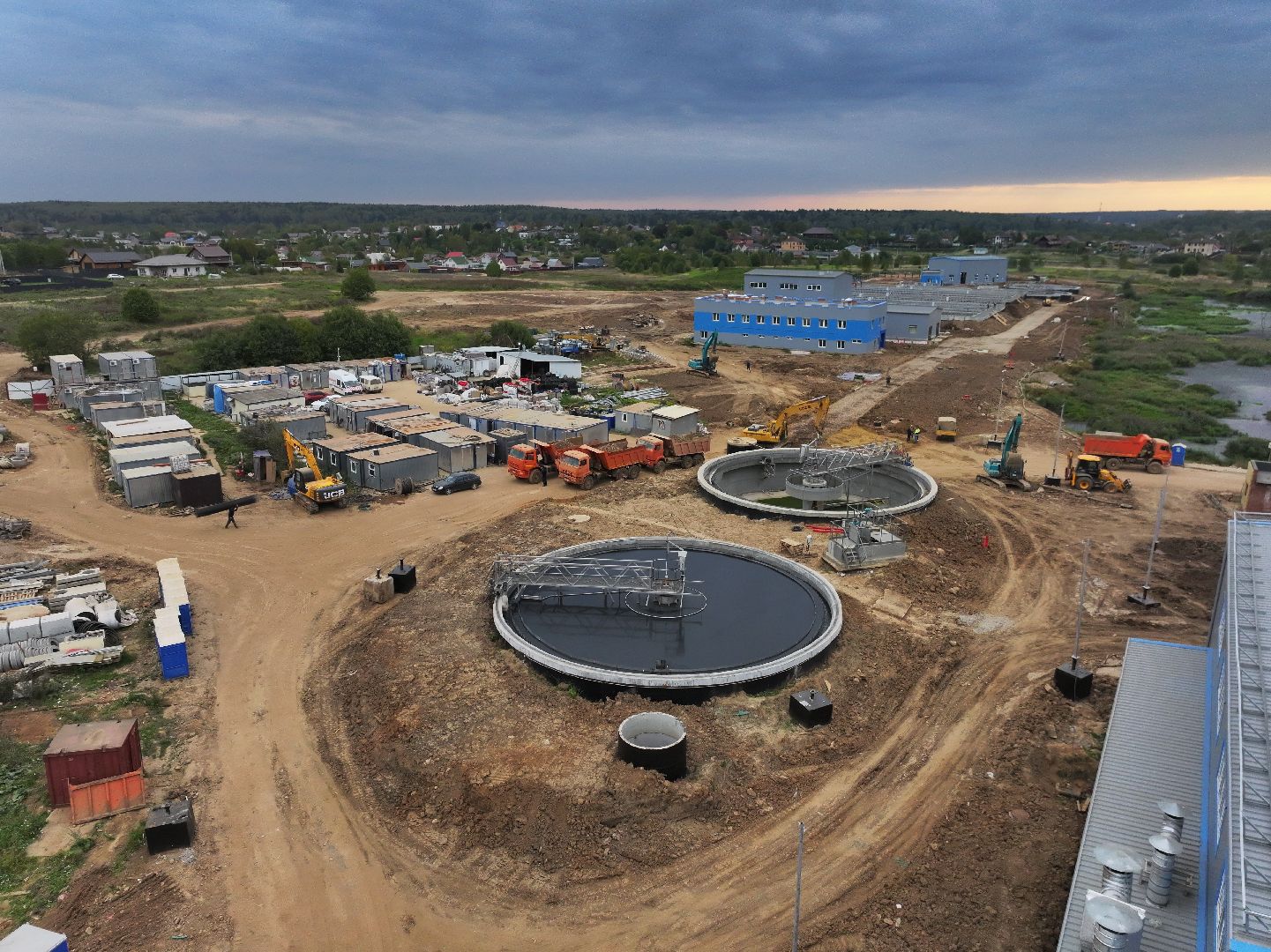 видео с коптера, очистные в солнечногорске,