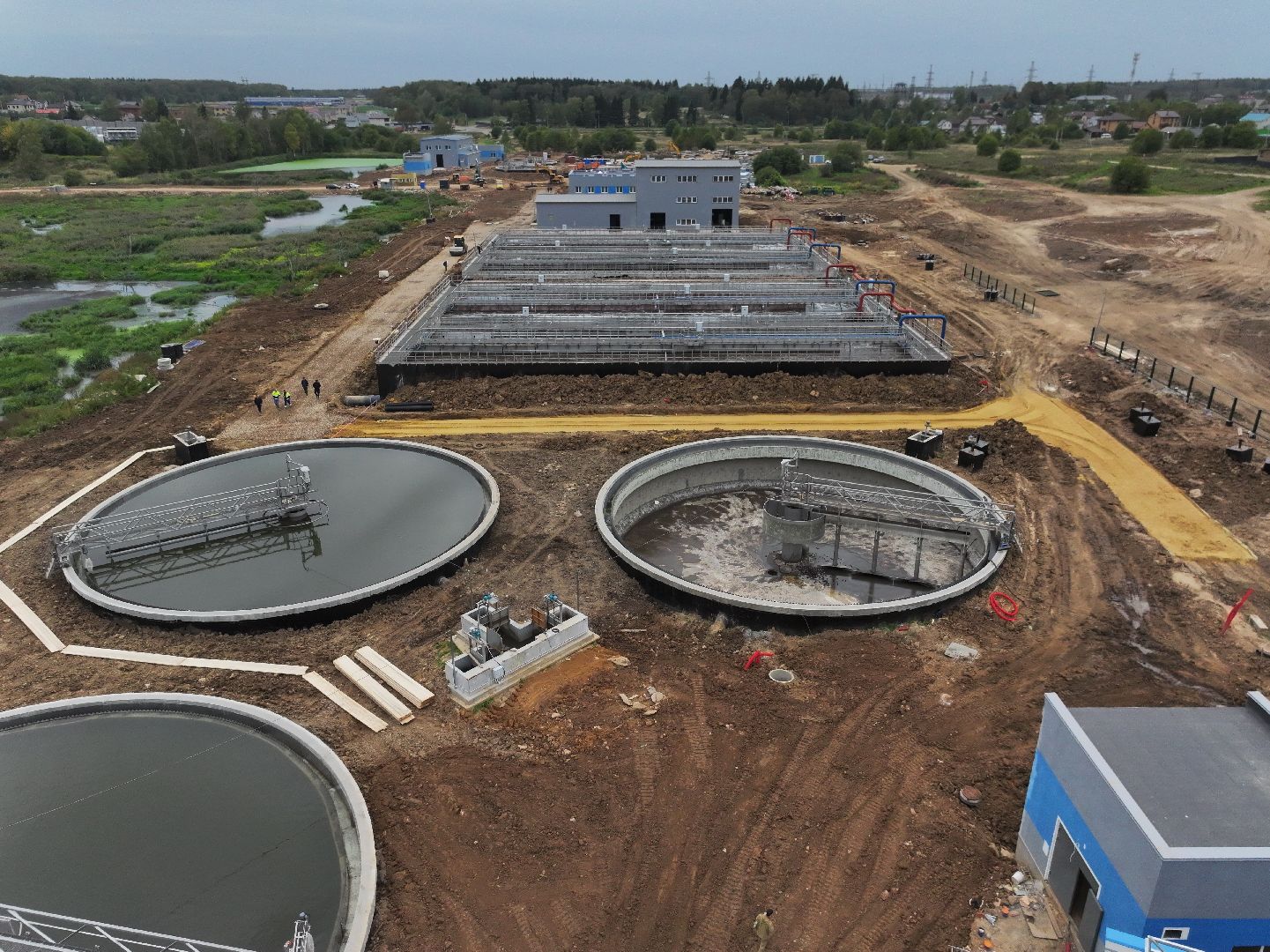 видео с коптера, очистные в солнечногорске,