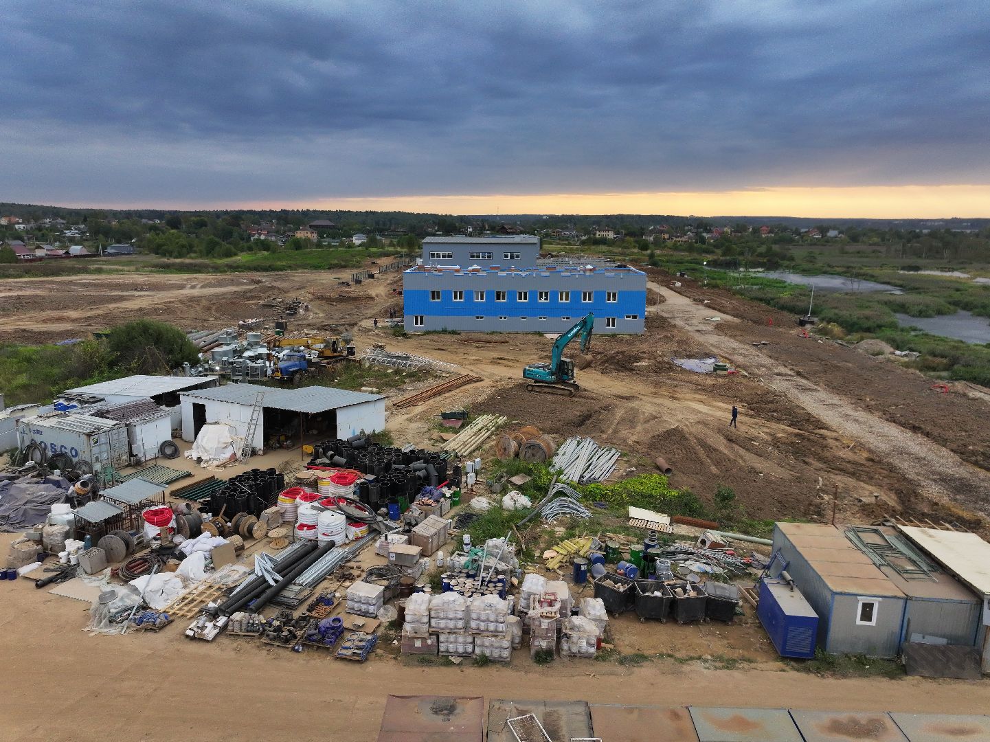 видео с коптера, очистные в солнечногорске,
